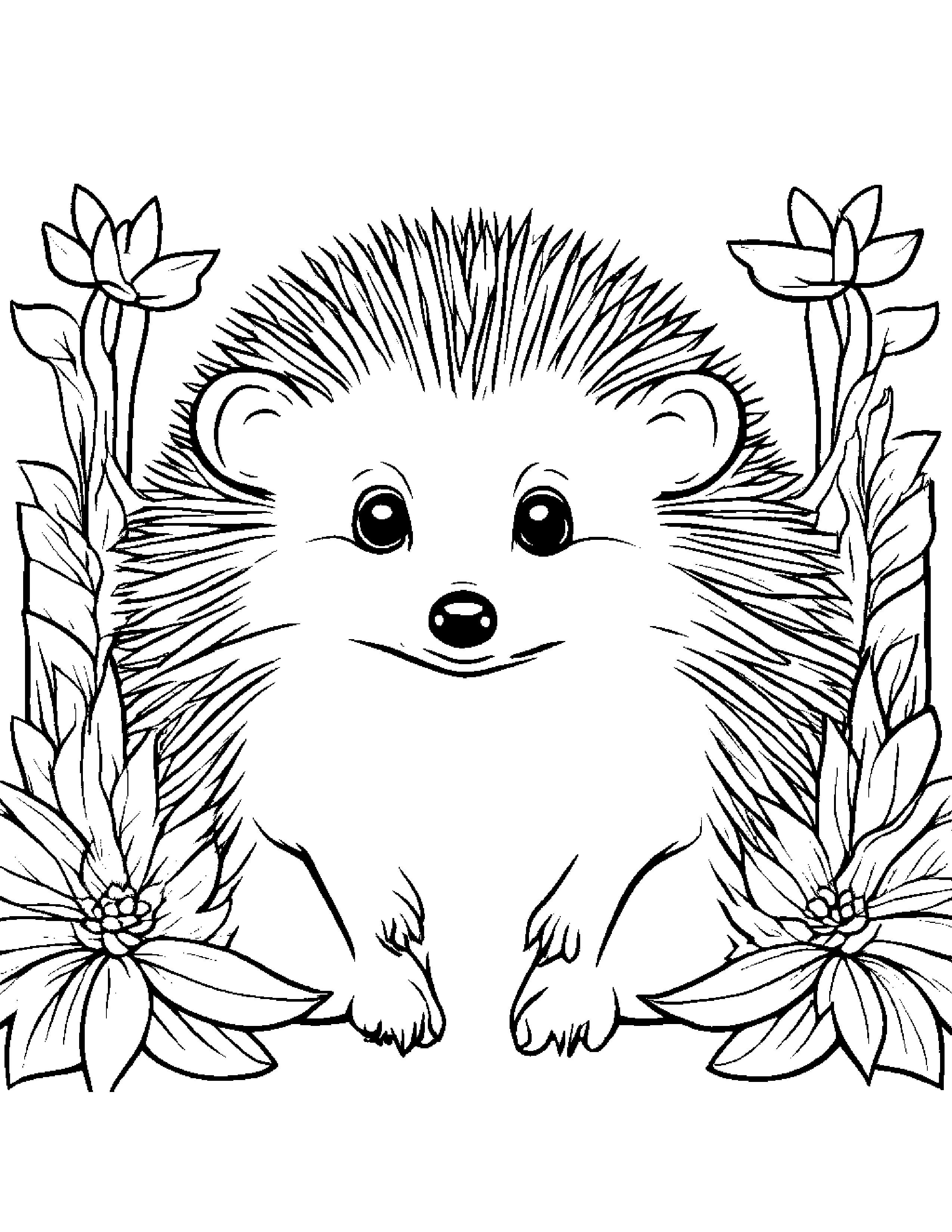 Baby Hedgehog #3 Coloring Page (Free Printable PDF)