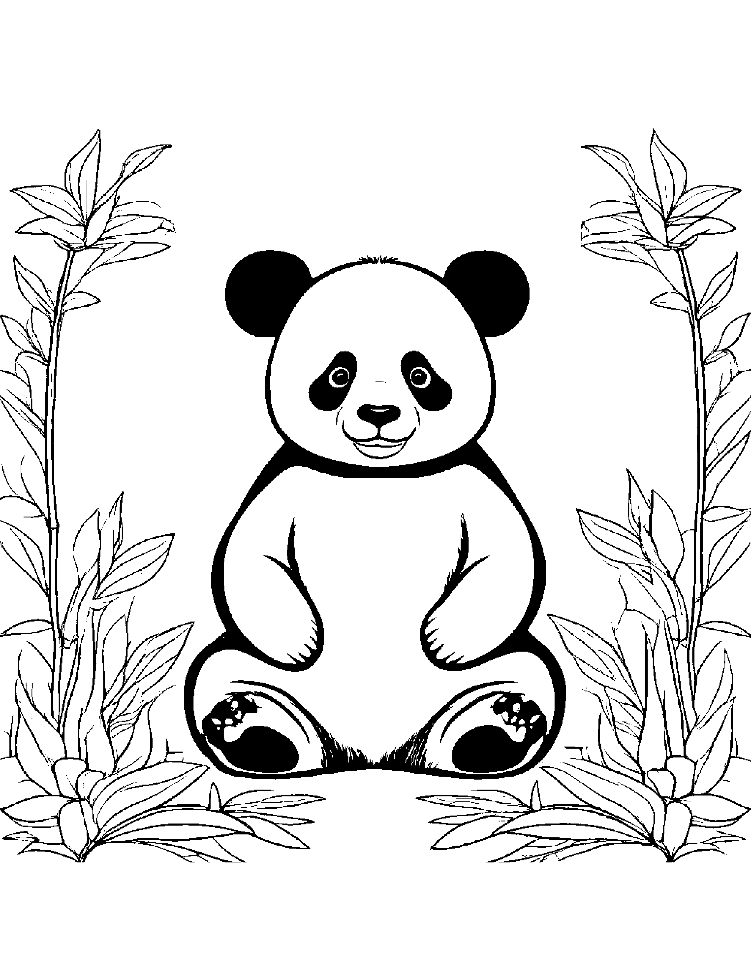 Gentle Panda Coloring Page (Free Printable PDF)