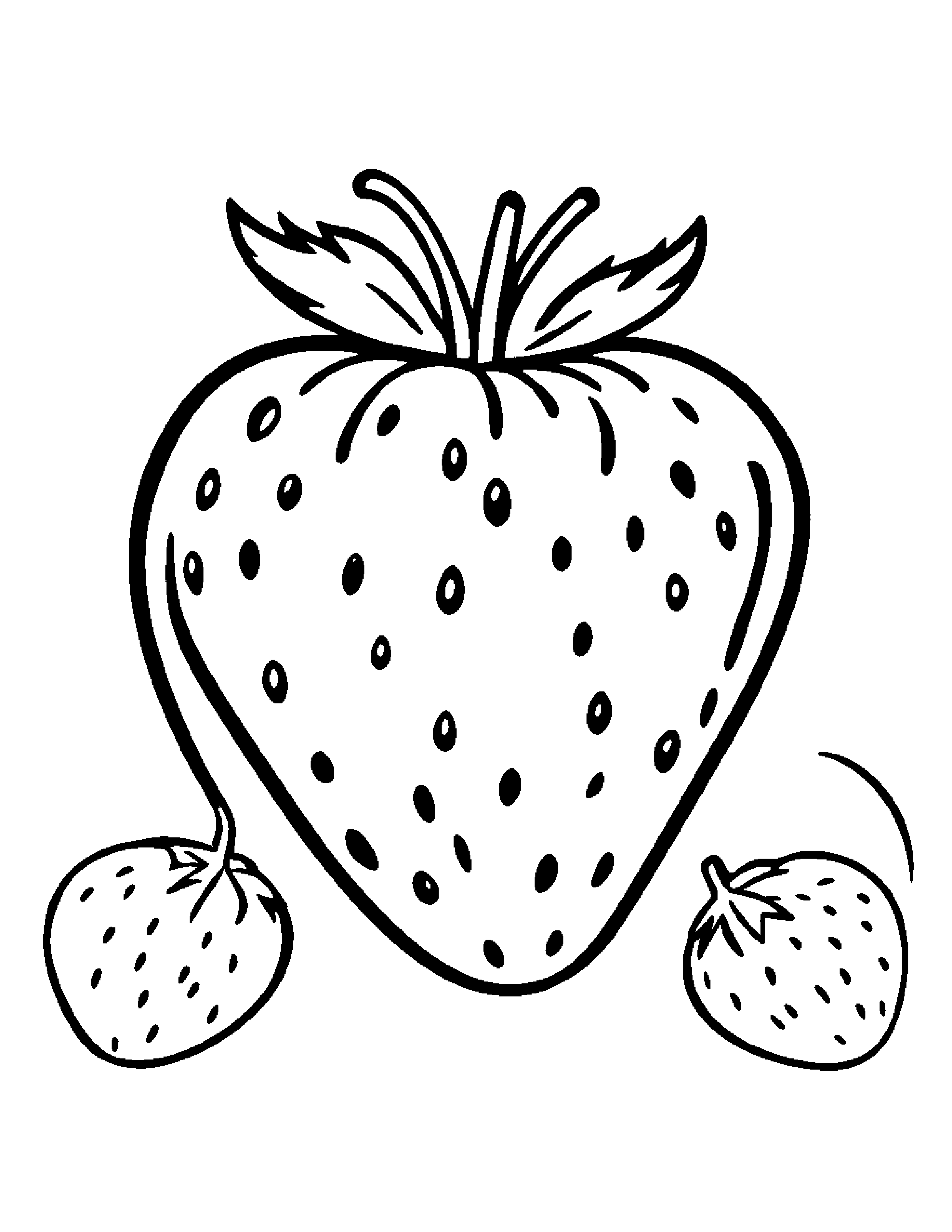 Little Strawberry #2 Coloring Page (Free Printable PDF)