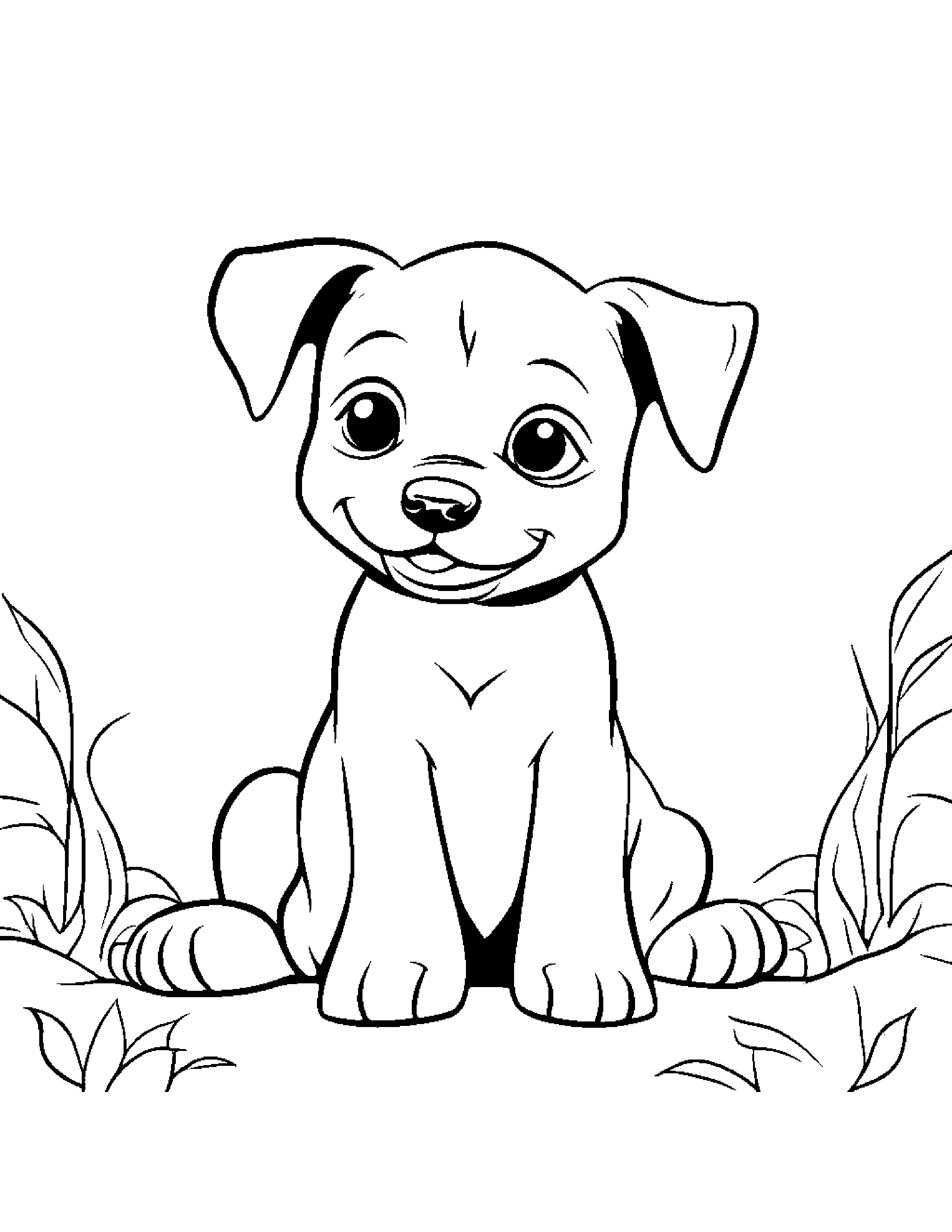 Puppy #2 Coloring Page (Free Printable PDF)
