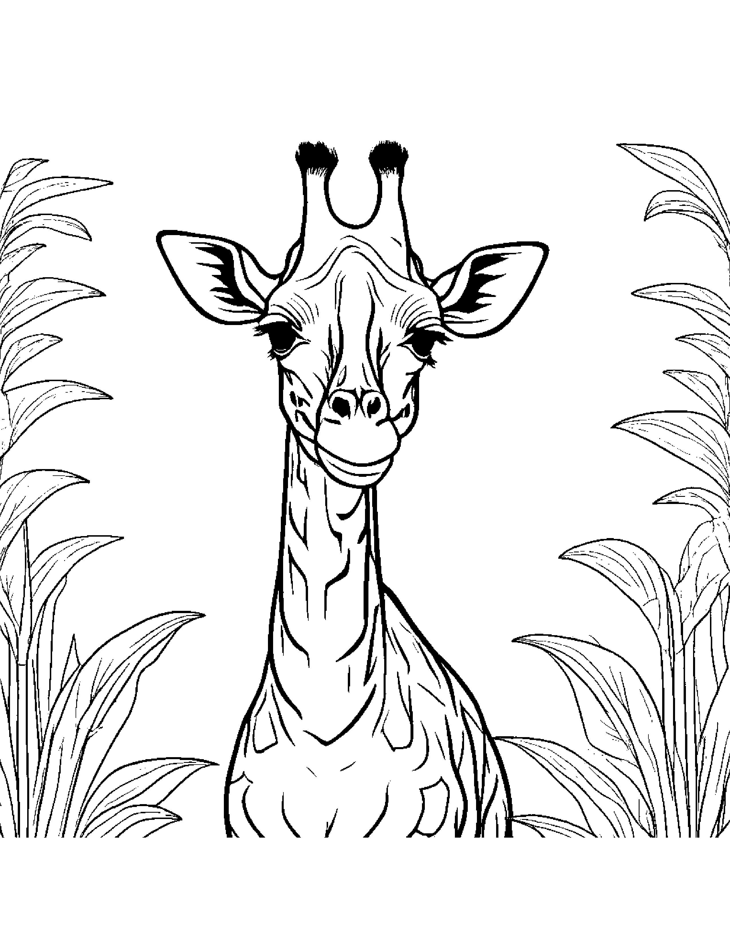 Giraffe Coloring Page (Free Printable PDF)