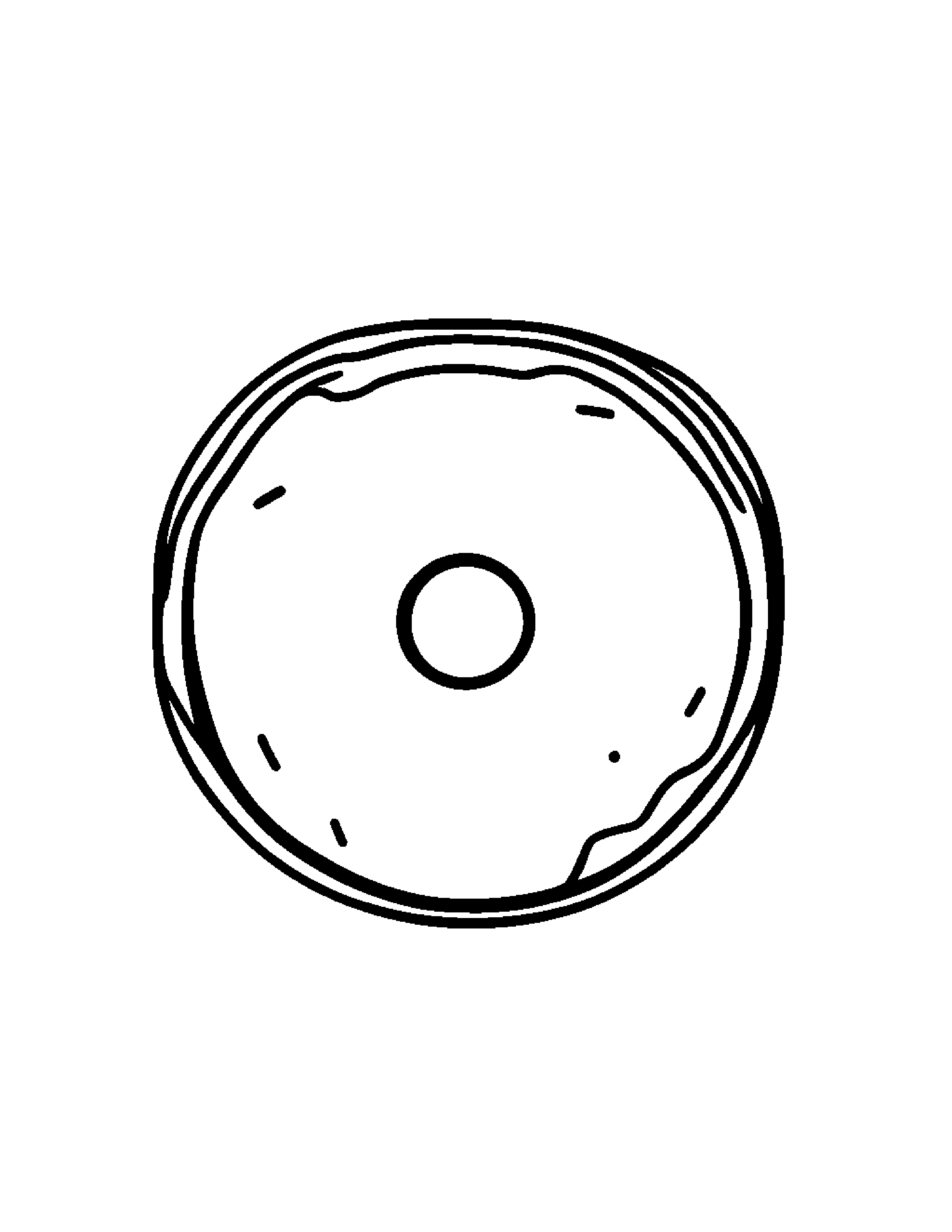 Baby Donut With A Star Coloring Page (Free Printable PDF)