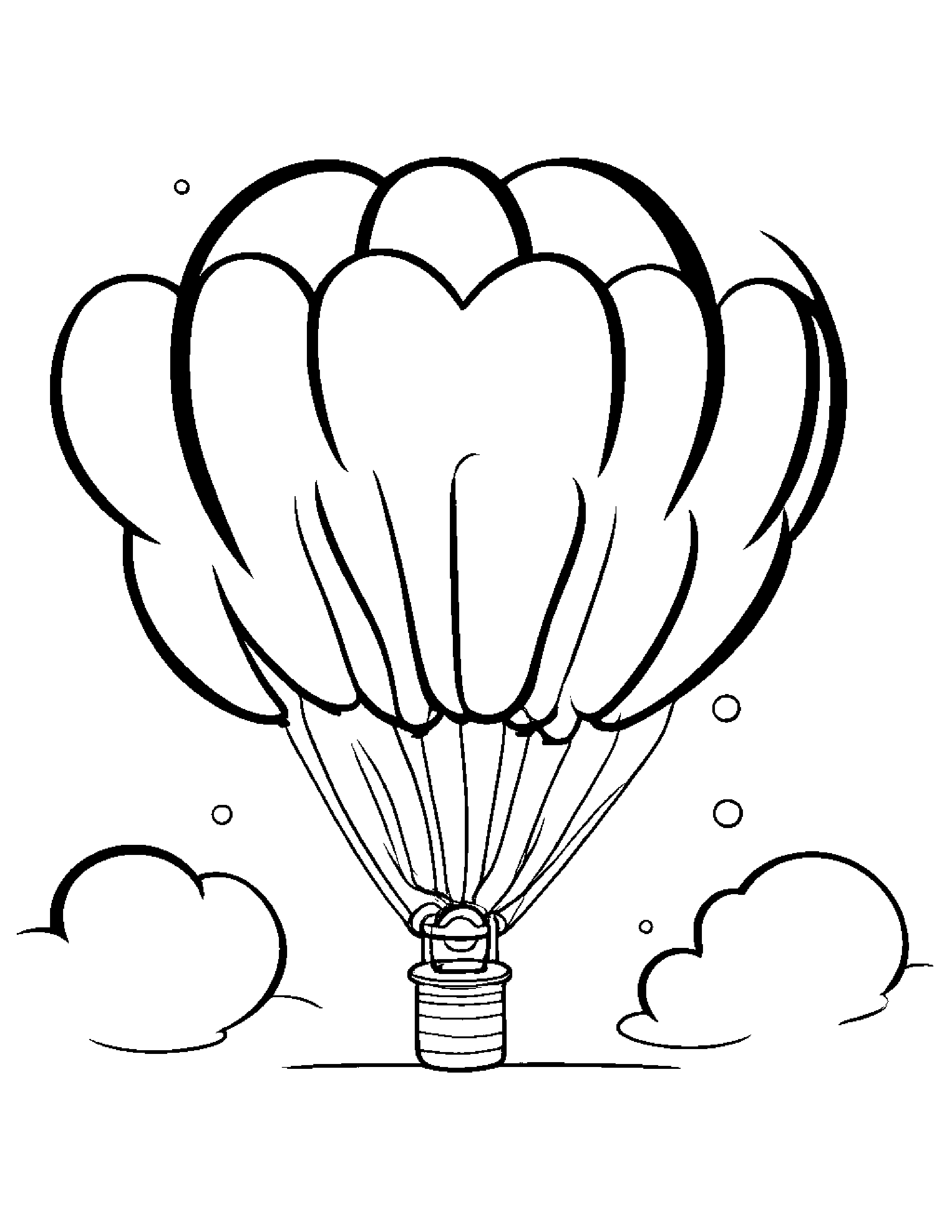 Balloon Blowing Bubbles #2 Coloring Page (Free Printable PDF)