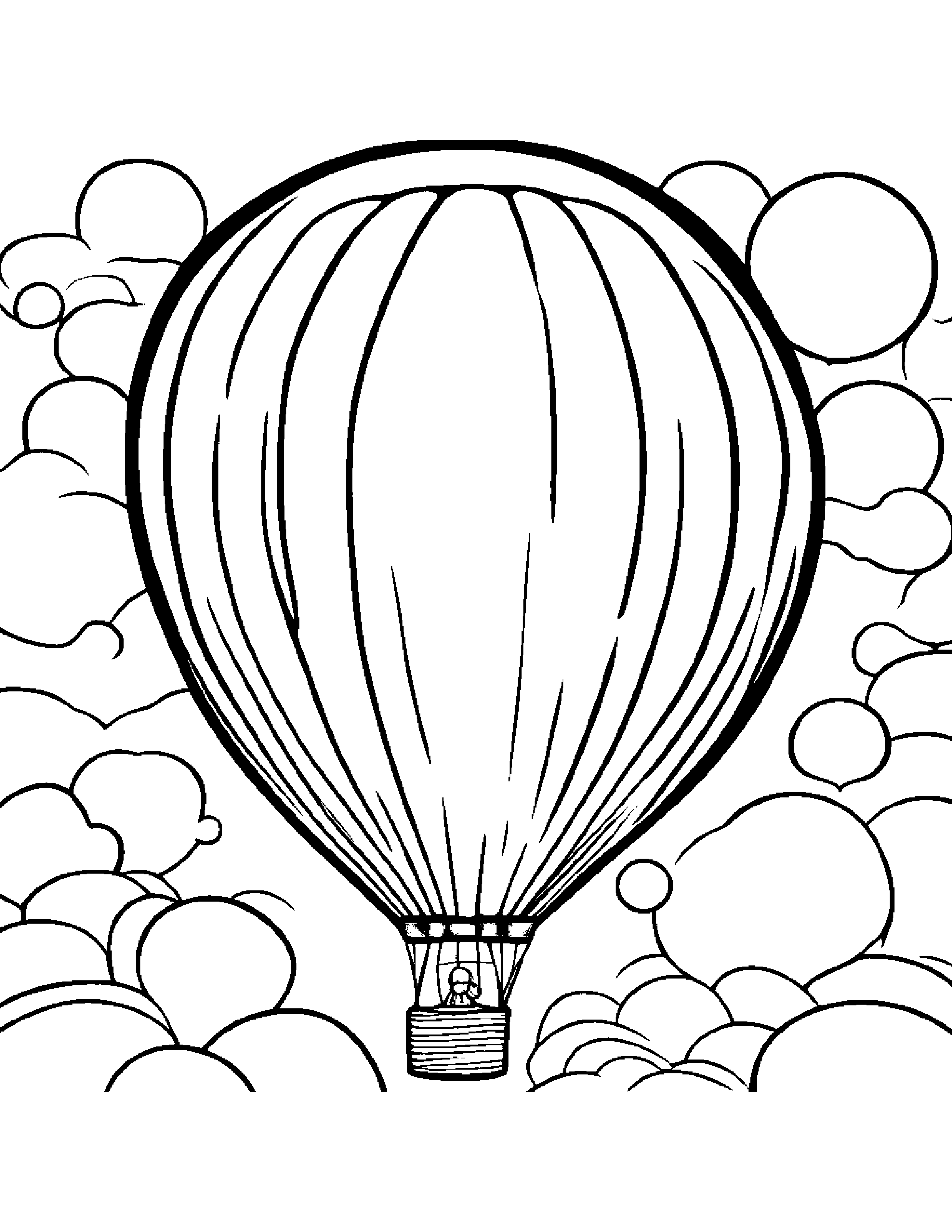Balloon Blowing Bubbles #3 Coloring Page (Free Printable PDF)