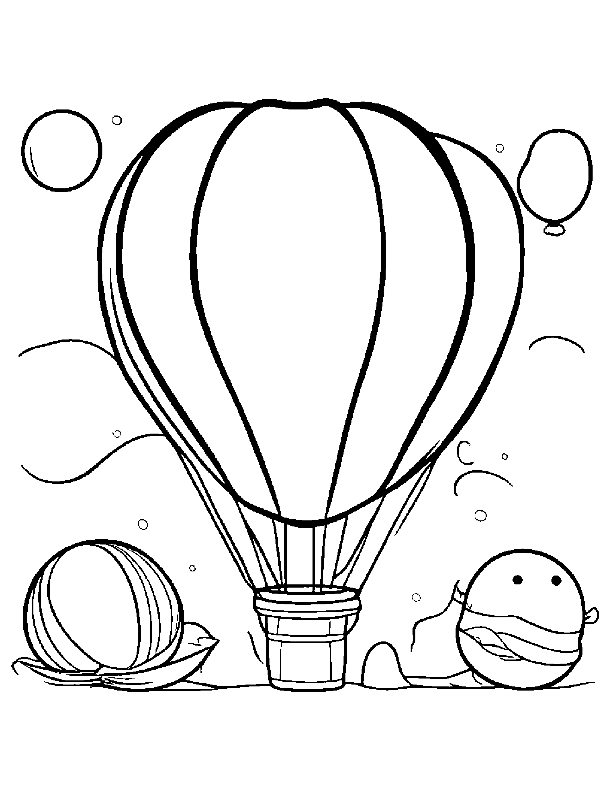 Balloon Tidying Toys #2 Coloring Page (Free Printable PDF)