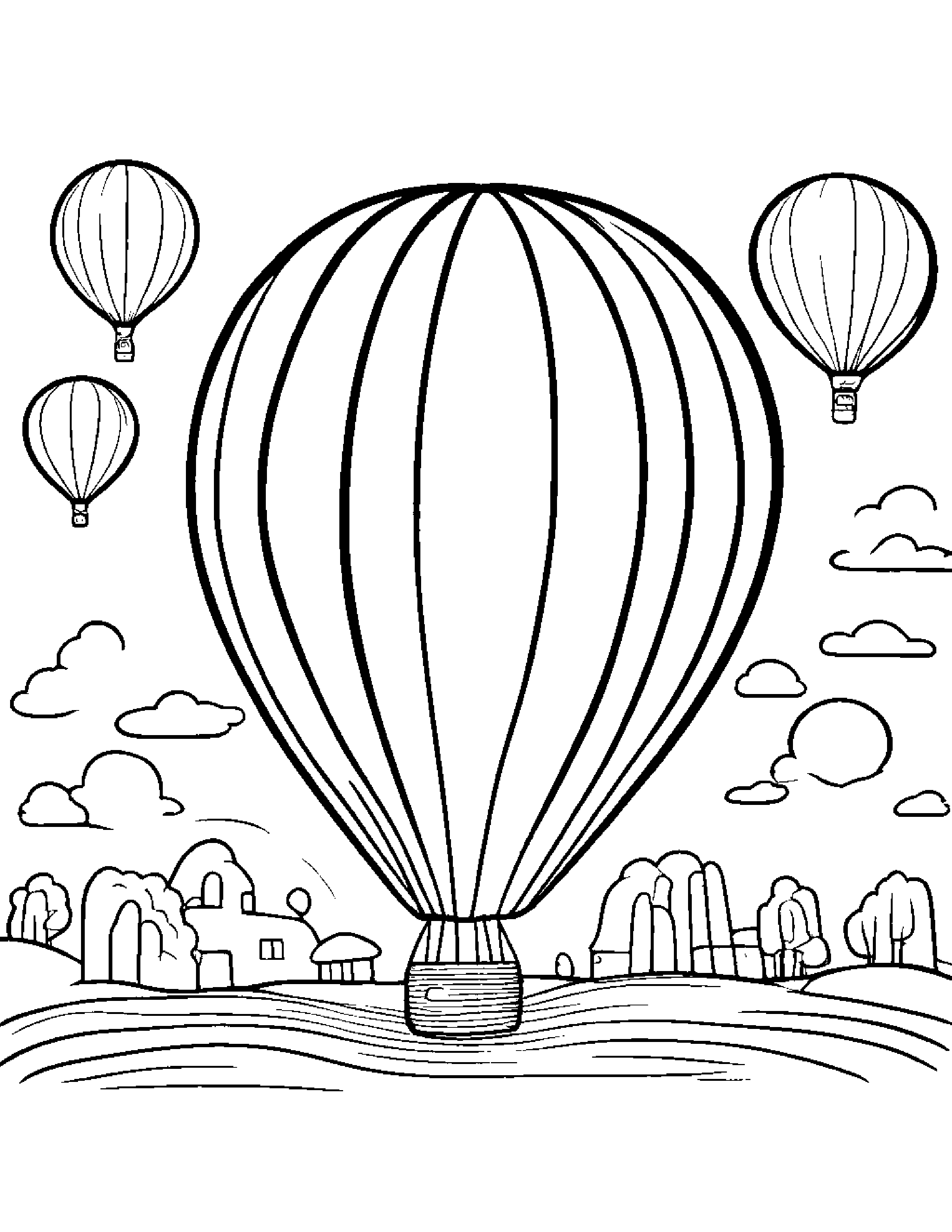 Balloon Tidying Toys #3 Coloring Page (Free Printable PDF)