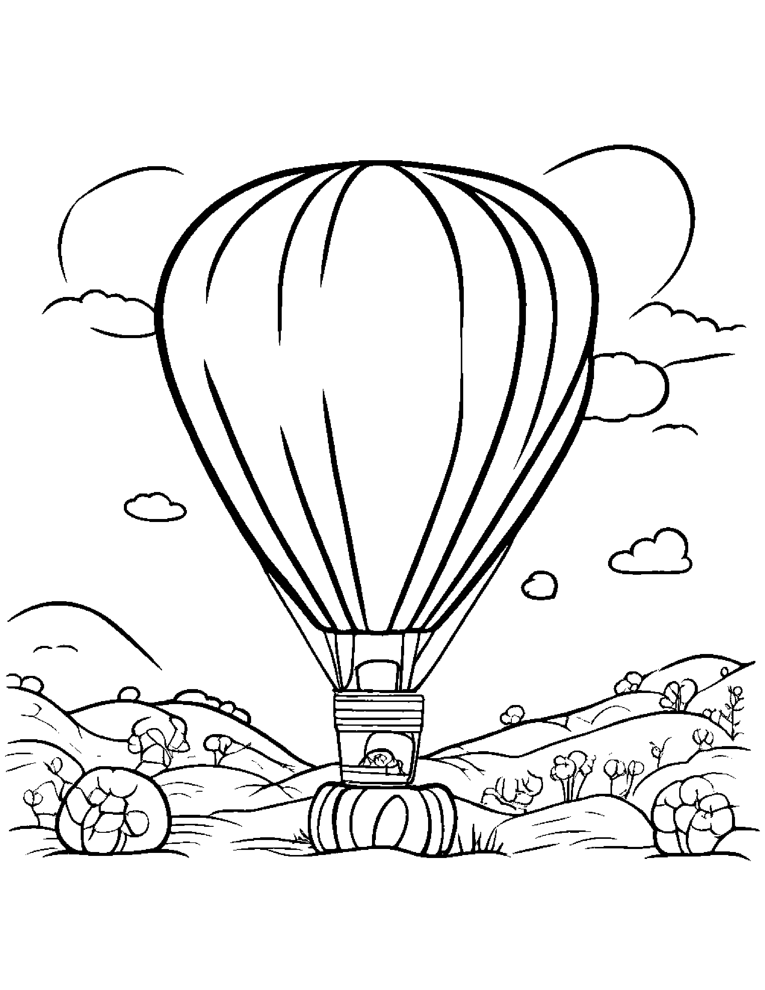 Balloon Tidying Toys #4 Coloring Page (Free Printable PDF)