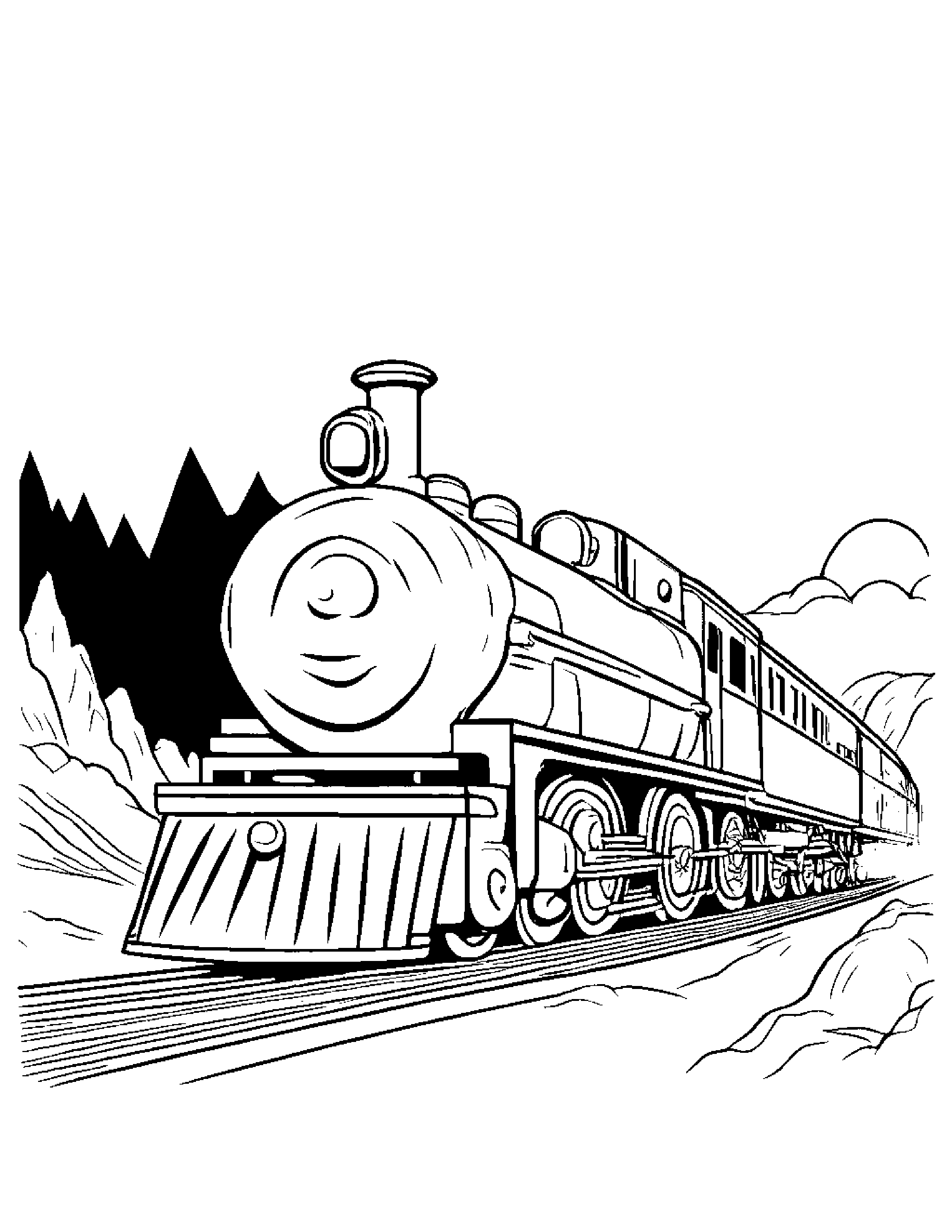 Brave Train Toy #3 Coloring Page (Free Printable PDF)