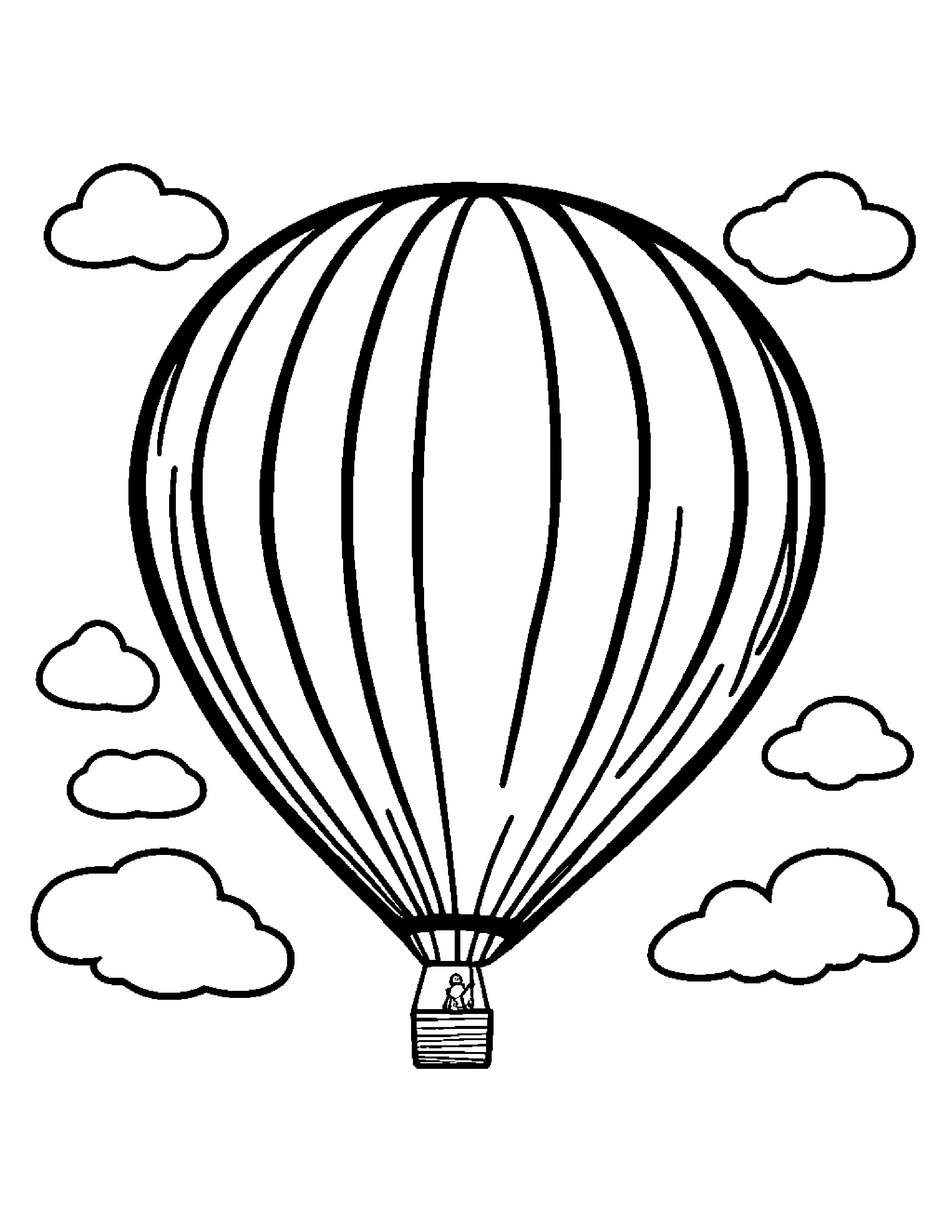 Cheerful Balloon #2 Coloring Page (Free Printable PDF)