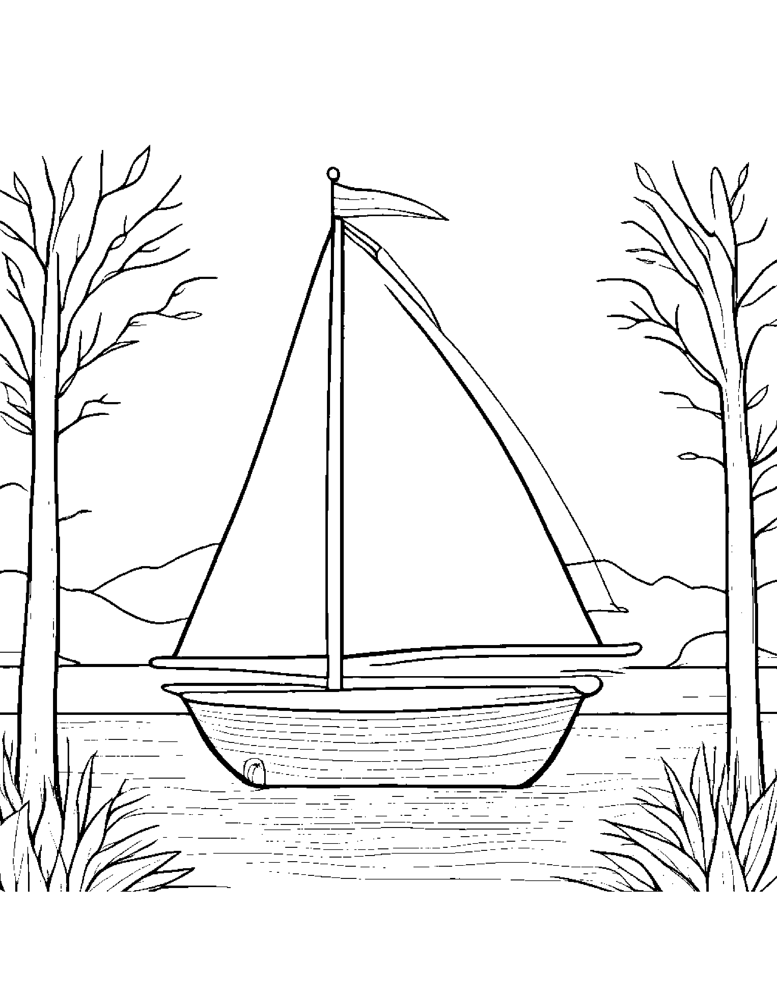 Cuddly Sailboat Toy By A Little Tree #2 Coloring Page (Free Printable PDF)
