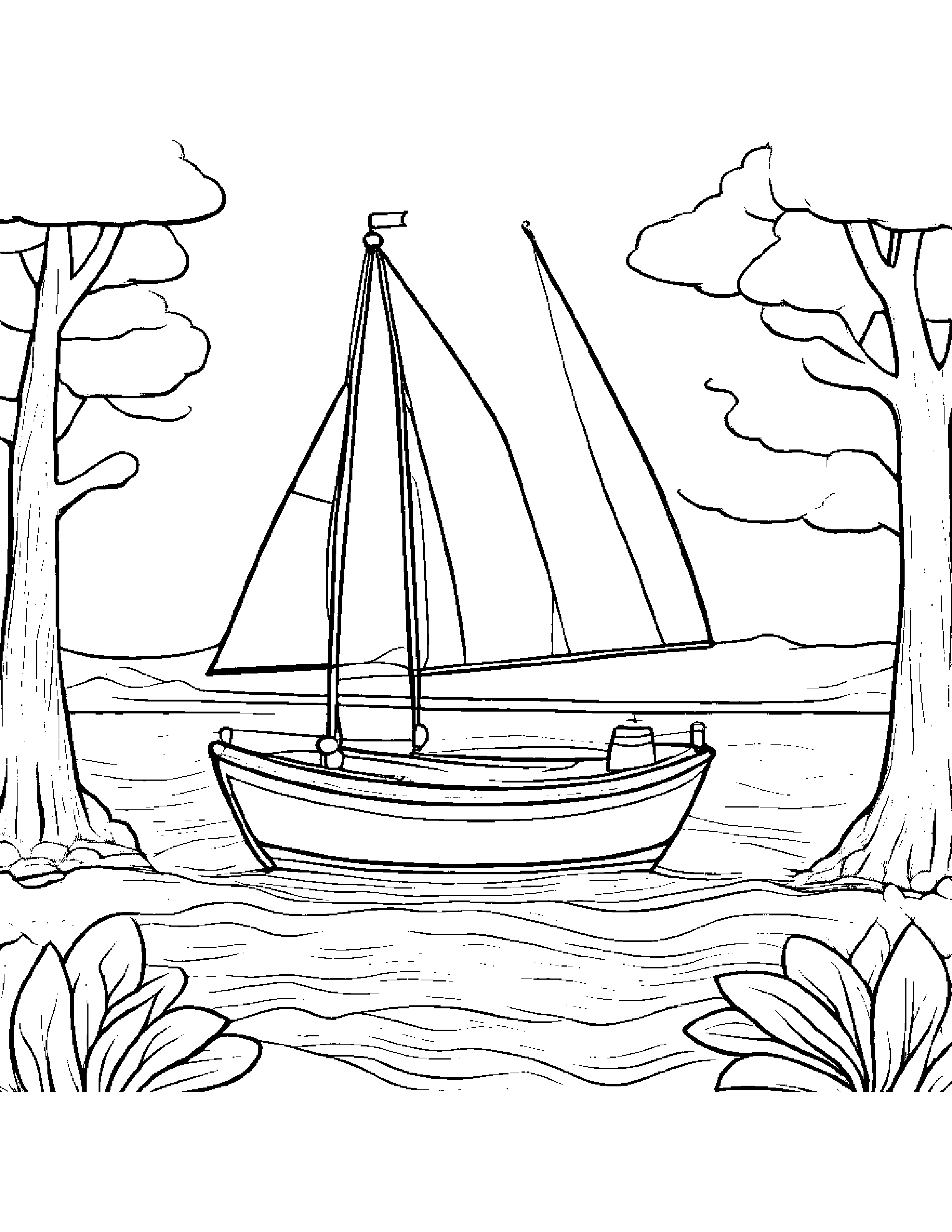 Cuddly Sailboat Toy By A Little Tree #3 Coloring Page (Free Printable PDF)