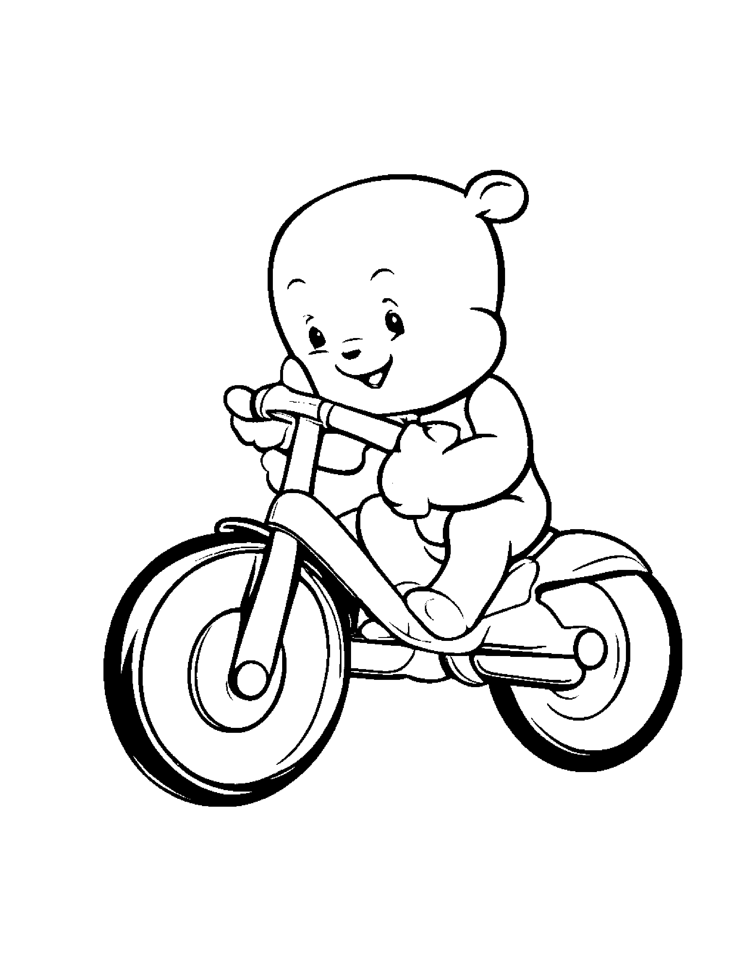 Cuddly Tricycle #4 Coloring Page (Free Printable PDF)