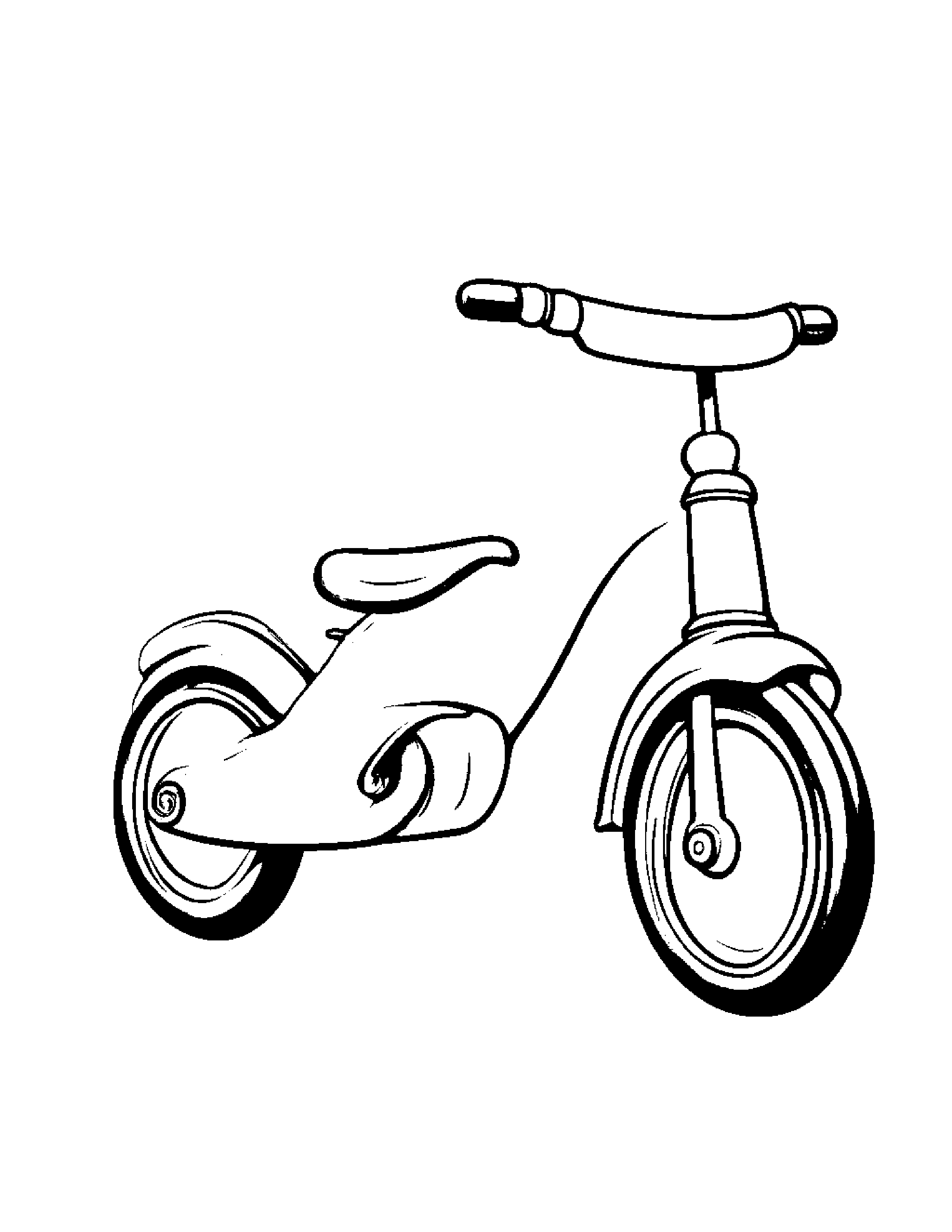 Cuddly Tricycle #5 Coloring Page (Free Printable PDF)