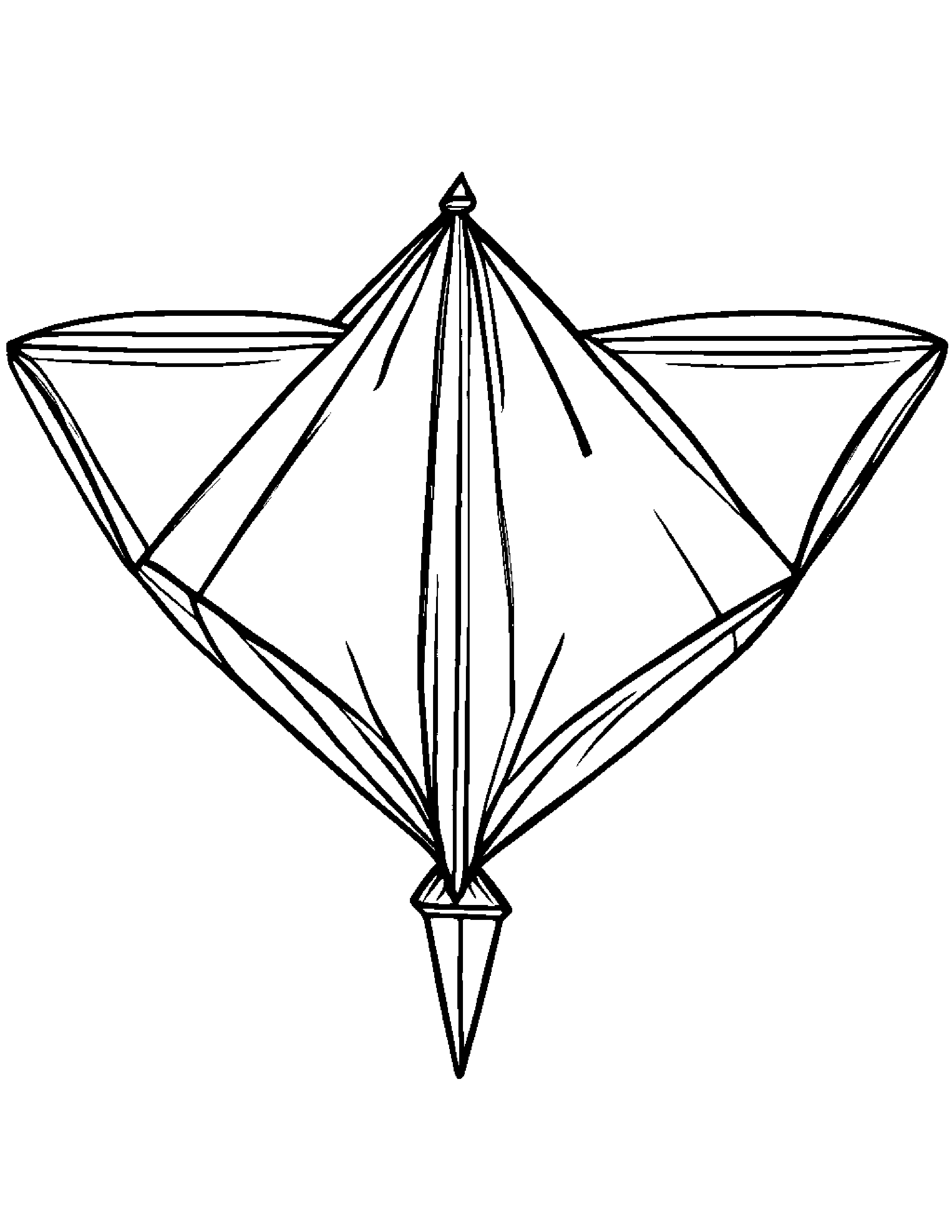 Friendly Kite #5 Coloring Page (Free Printable PDF)