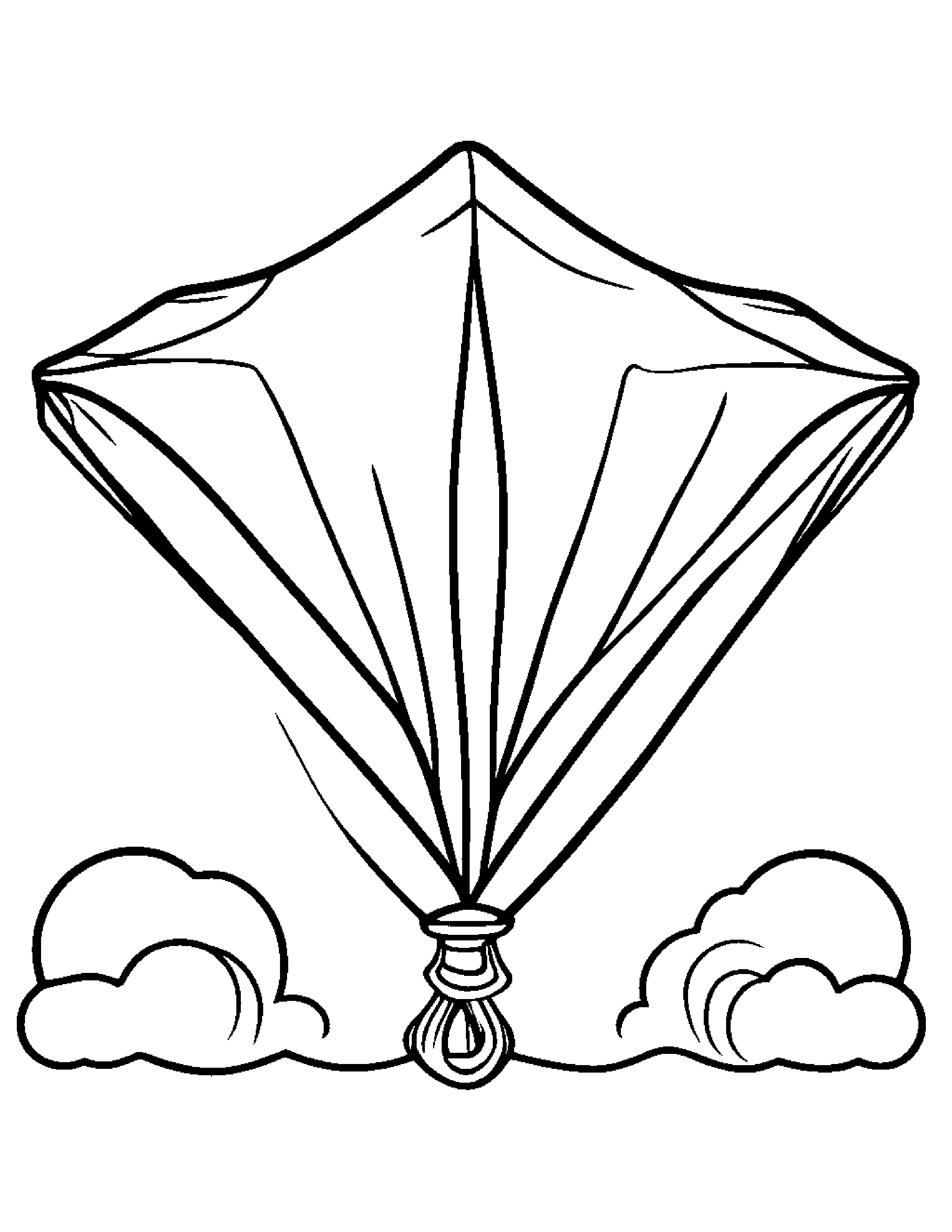 Friendly Kite Coloring Page (Free Printable PDF)