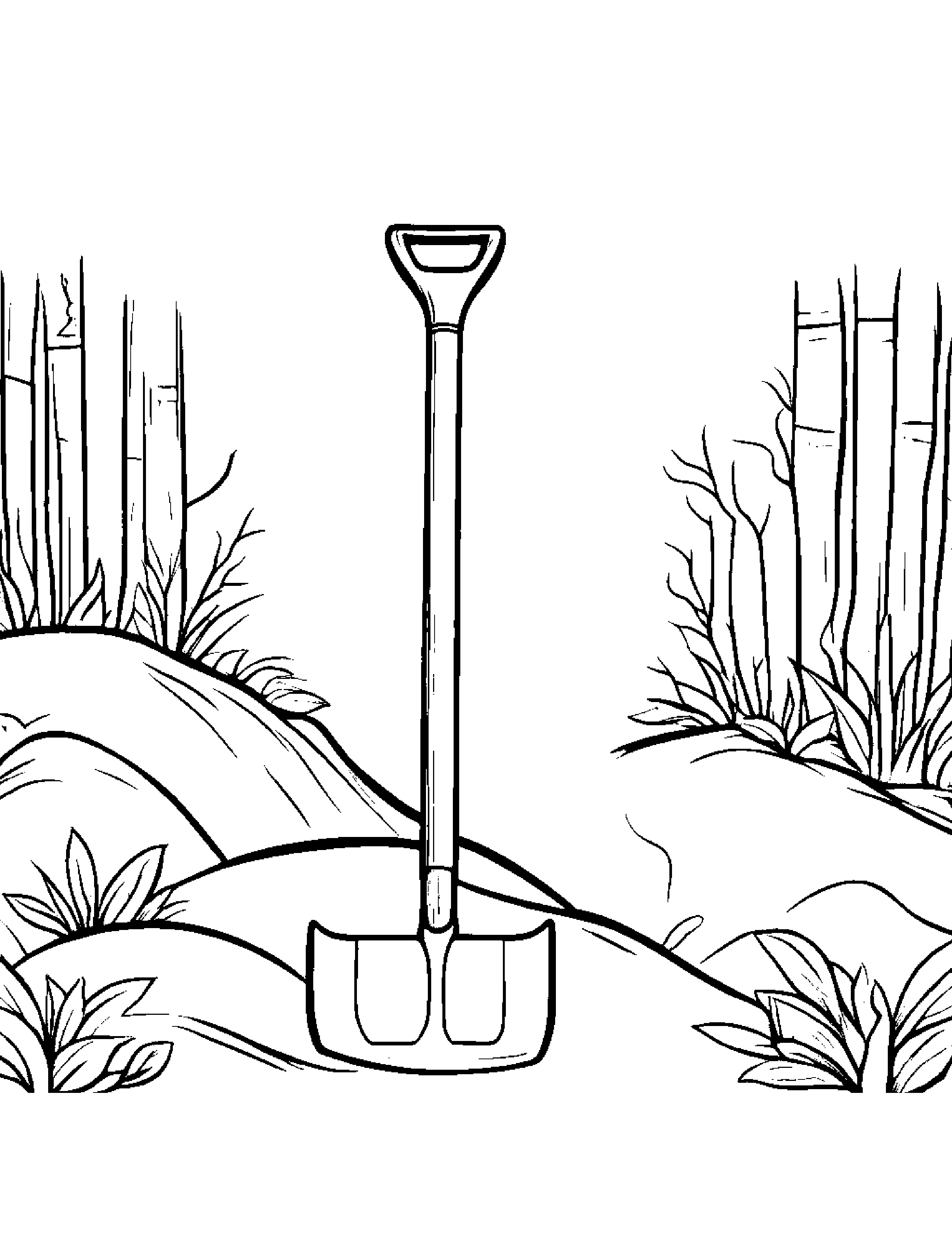 Friendly Shovel #5 Coloring Page (Free Printable PDF)