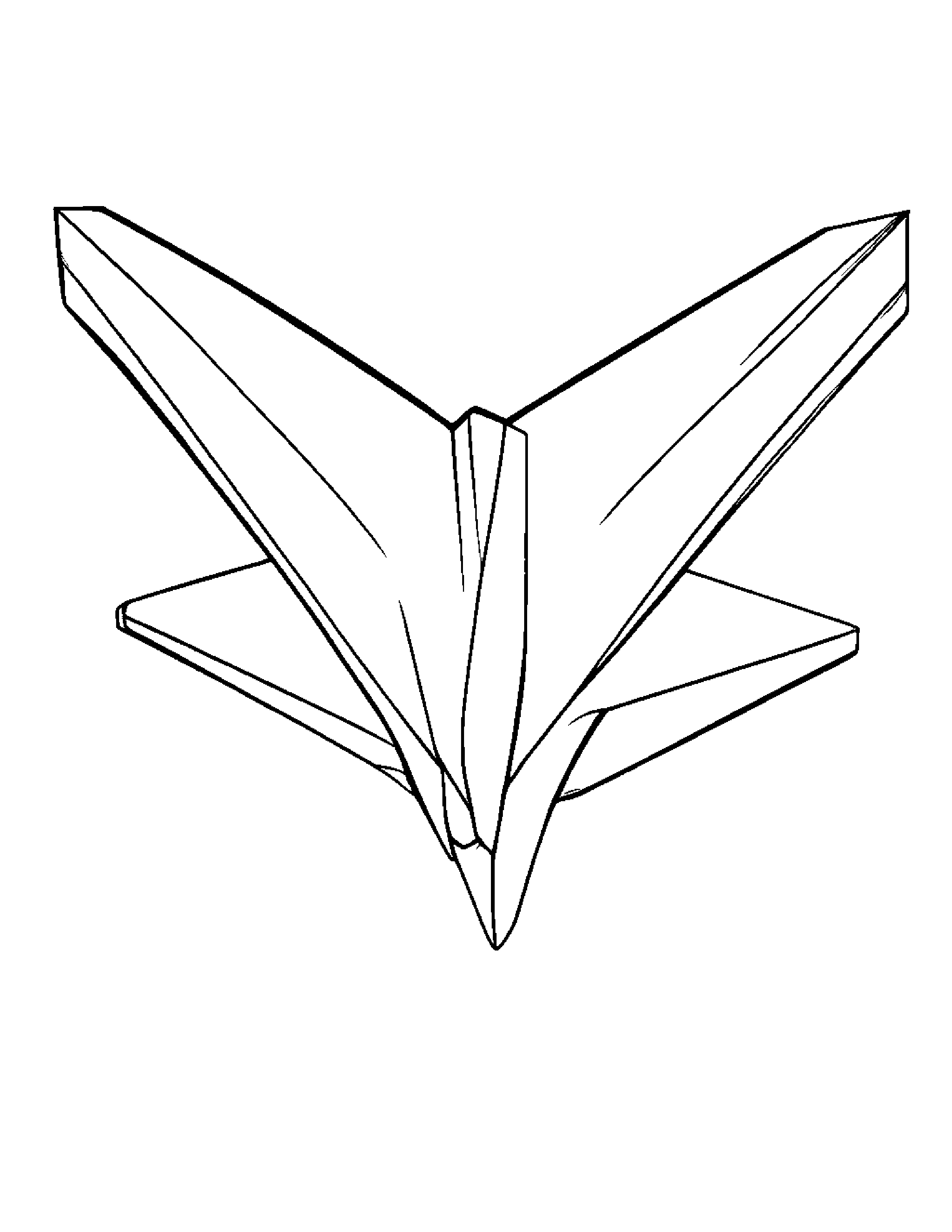 Gentle Paper Airplane #4 Coloring Page (Free Printable PDF)