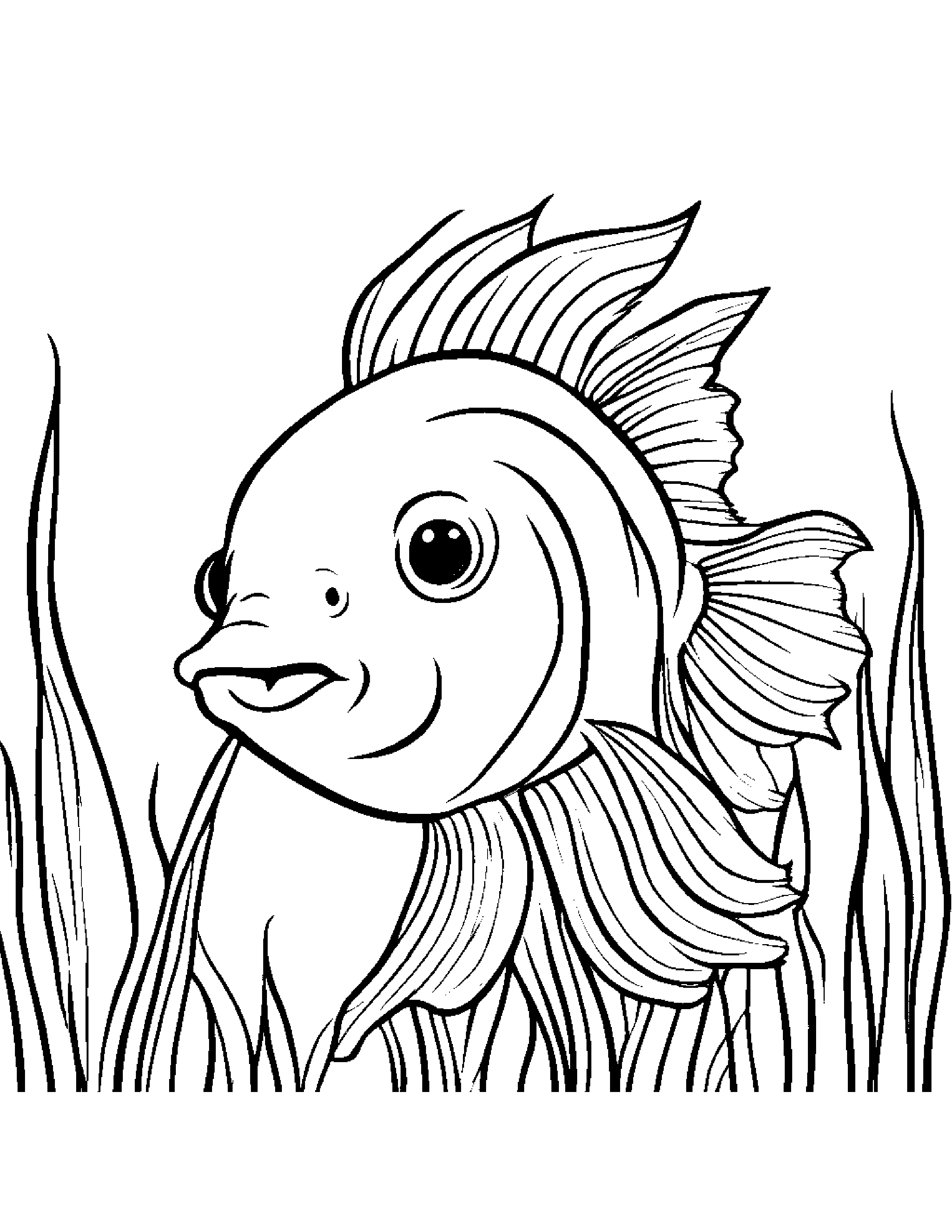 Goldfish With A Little Heart #3 Coloring Page (Free Printable PDF)