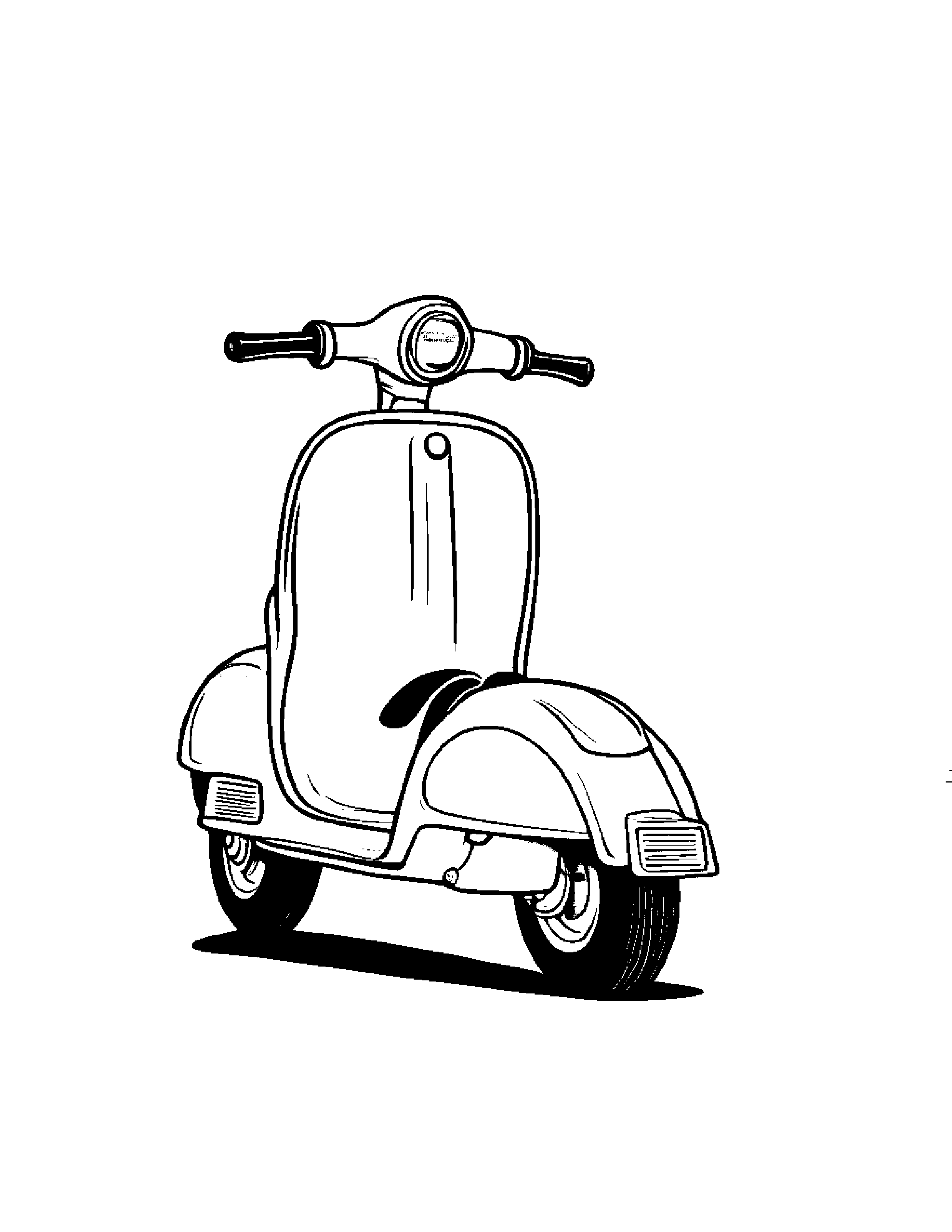 Helpful Scooter #2 Coloring Page (Free Printable PDF)