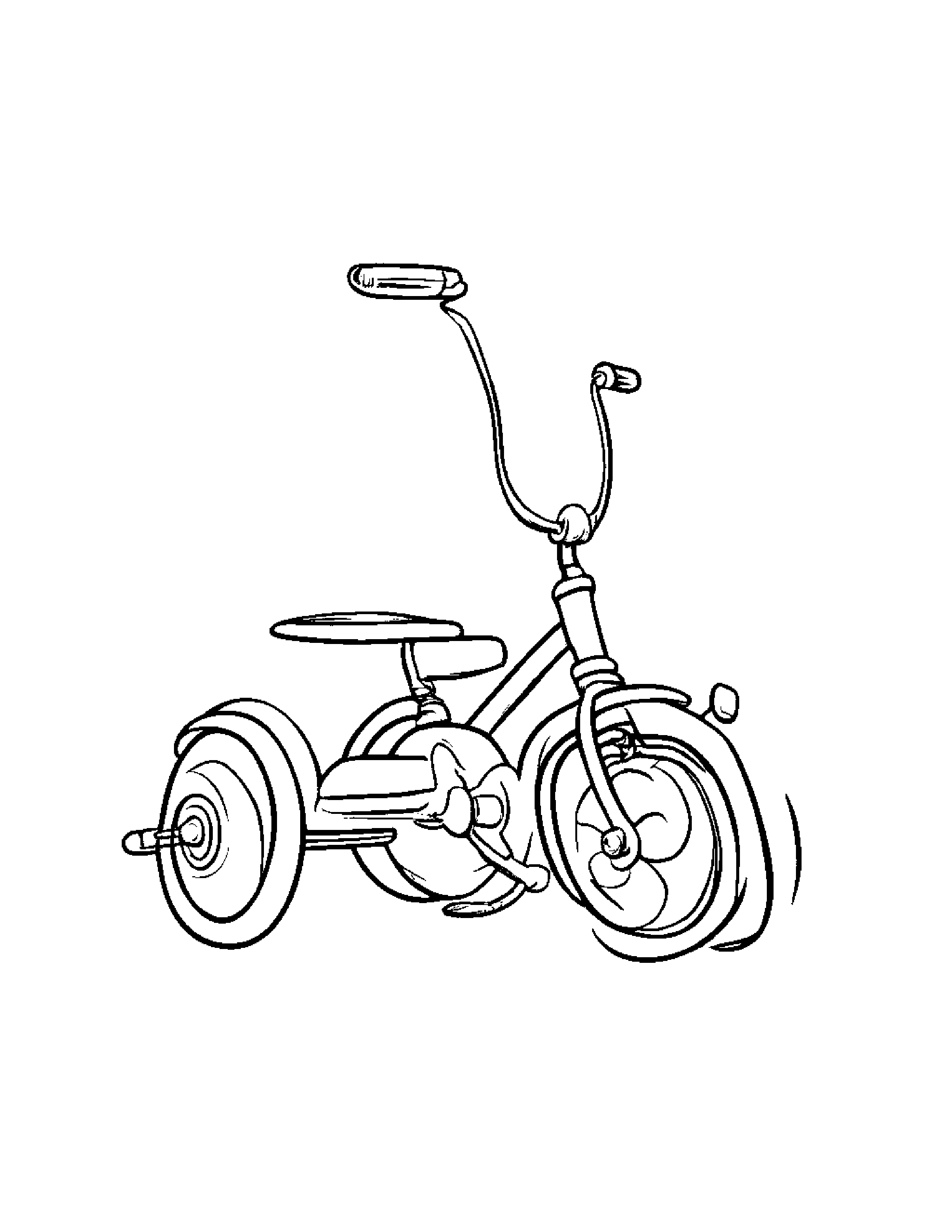 Helpful Tricycle #2 Coloring Page (Free Printable PDF)