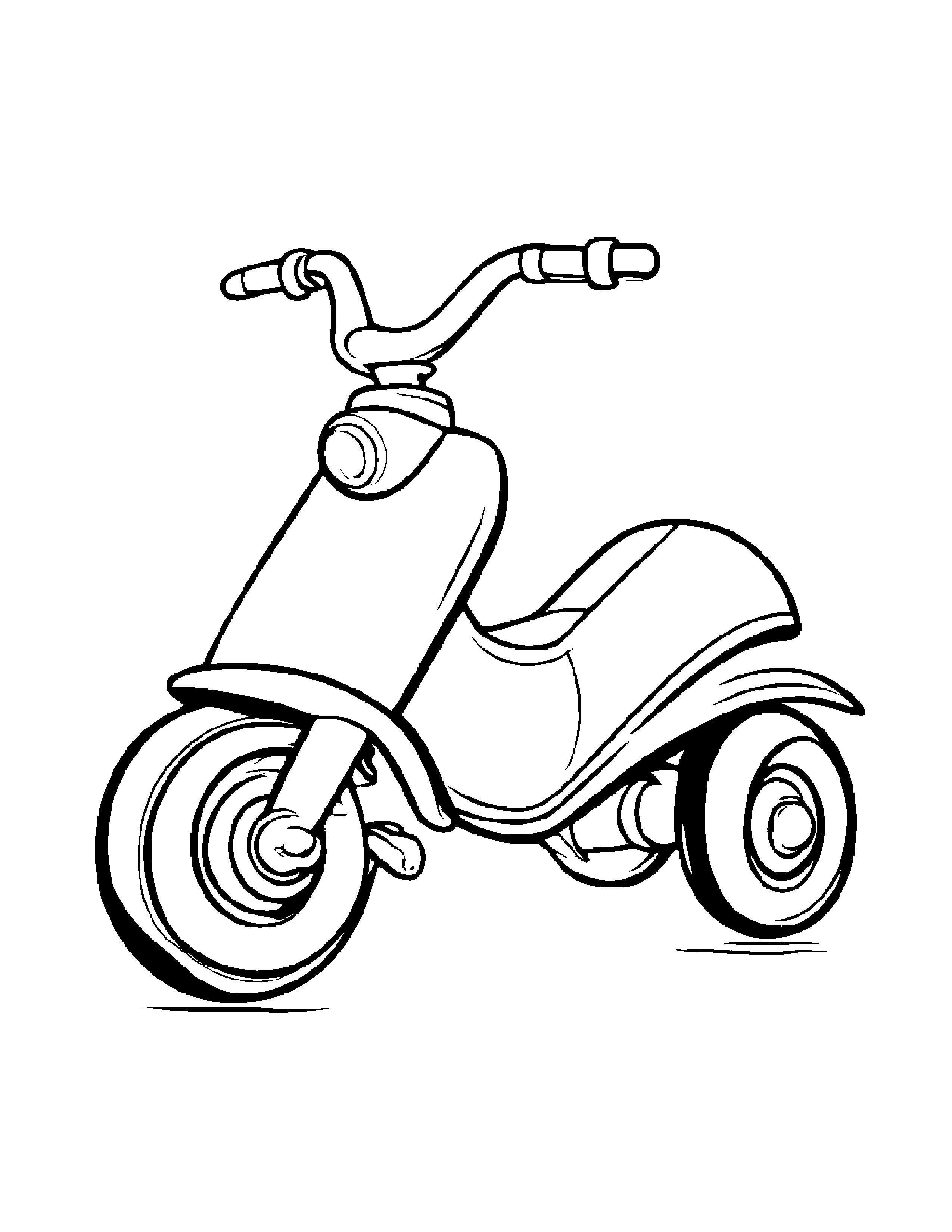 Helpful Tricycle #3 Coloring Page (Free Printable PDF)
