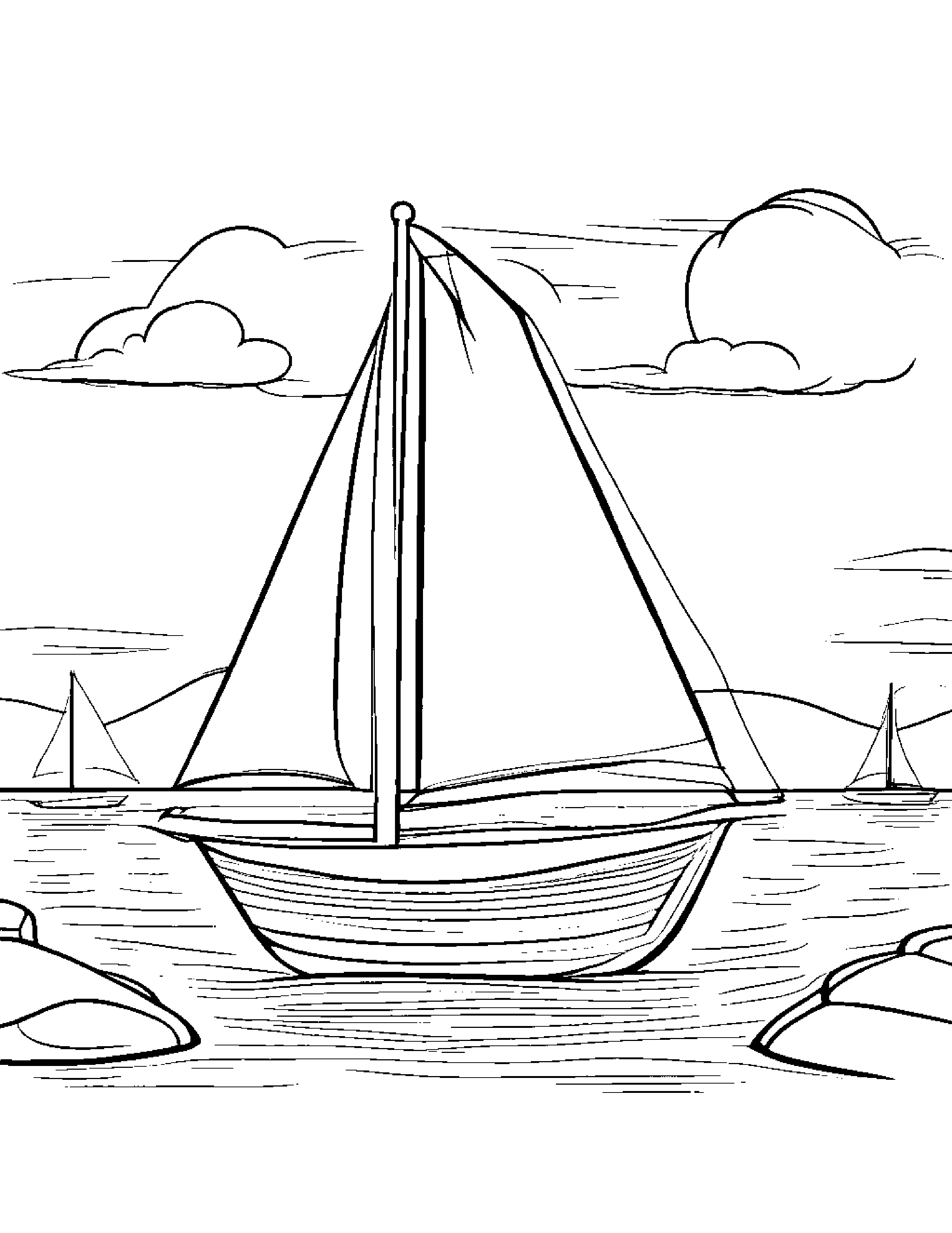 Jolly Sailboat Toy At The Playground #2 Coloring Page (Free Printable PDF)