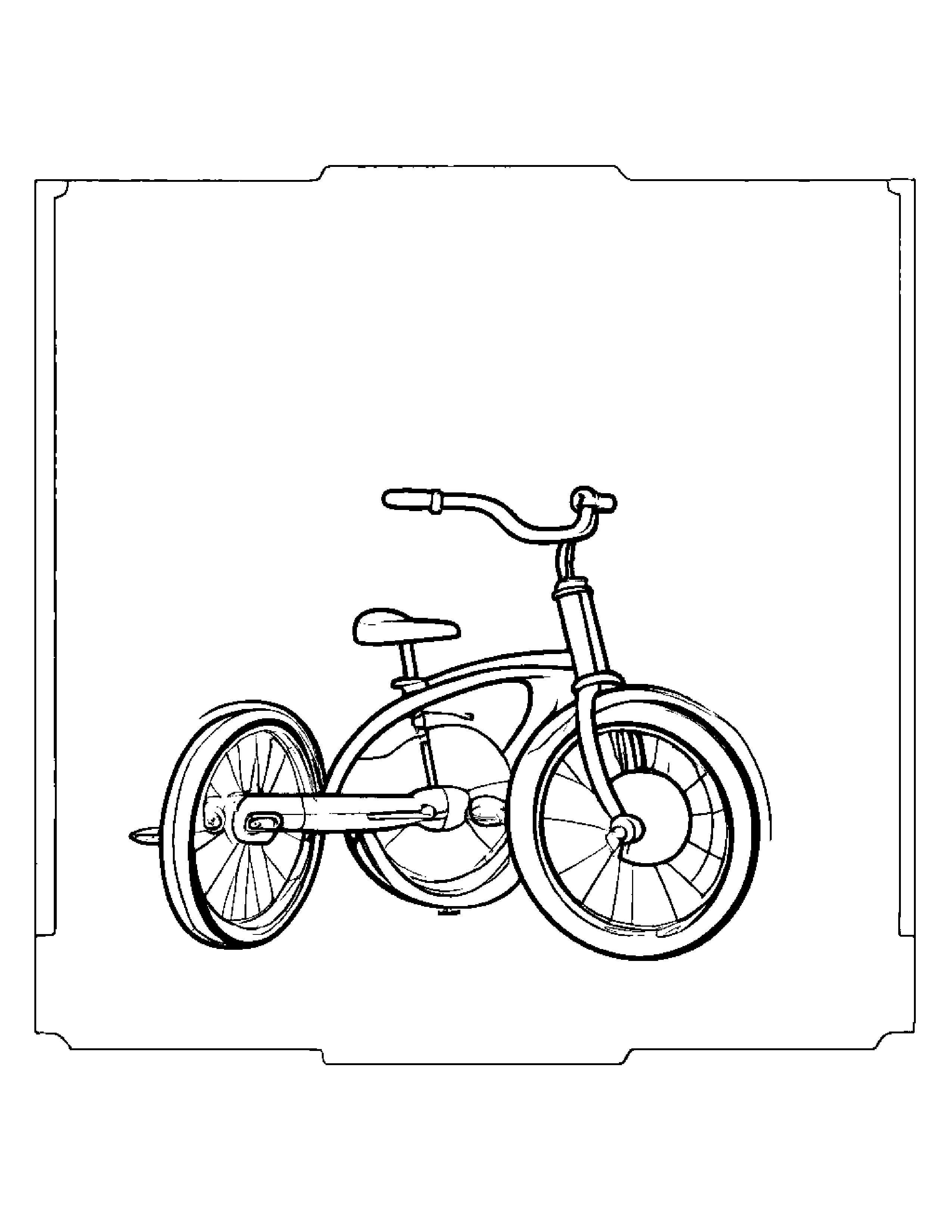 Jolly Tricycle #2 Coloring Page (Free Printable PDF)