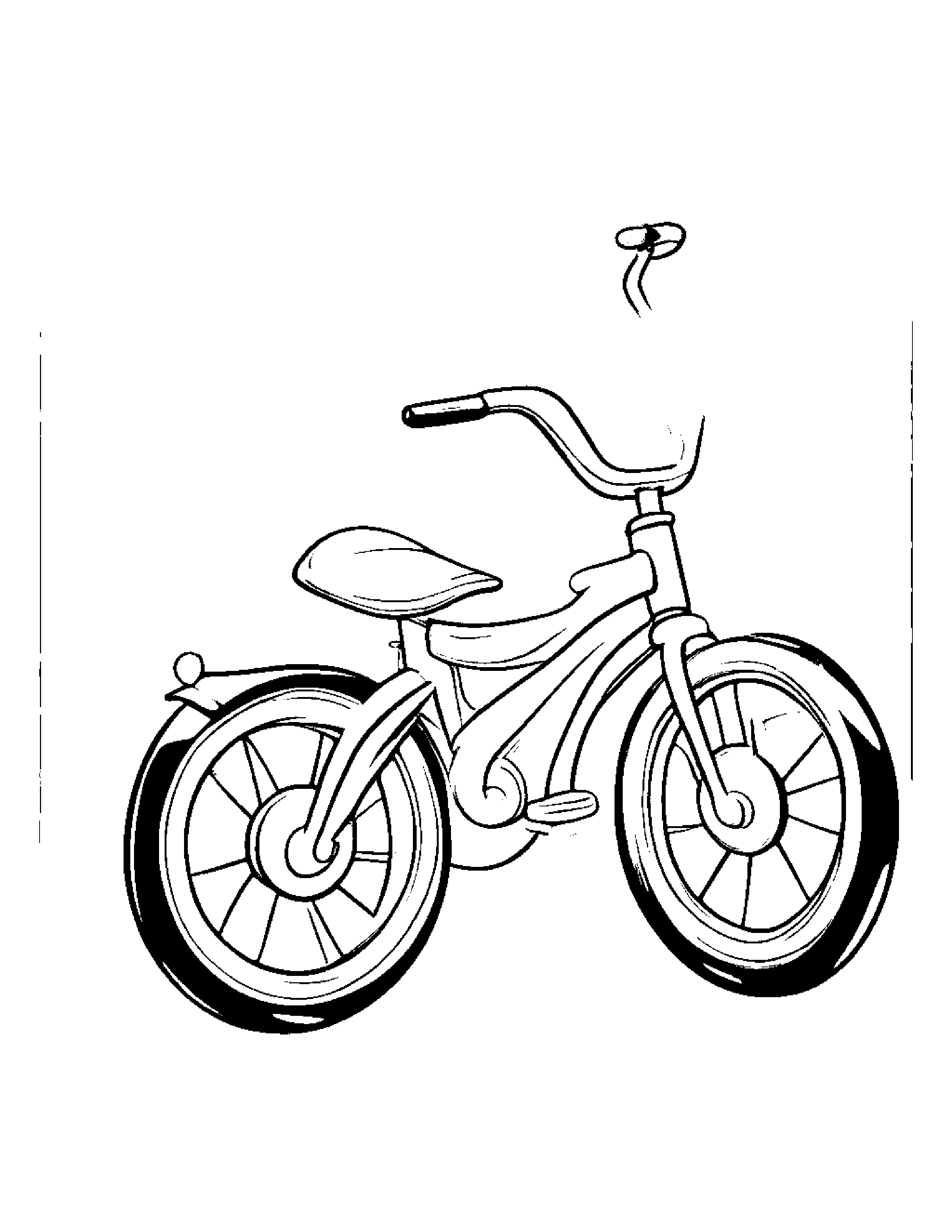 Jolly Tricycle #3 Coloring Page (Free Printable PDF)