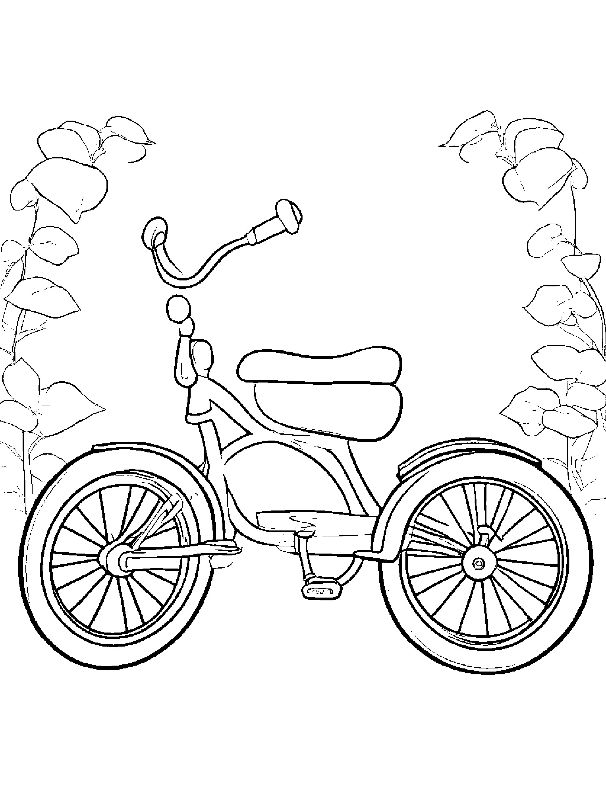 Jolly Tricycle Coloring Page (Free Printable PDF)