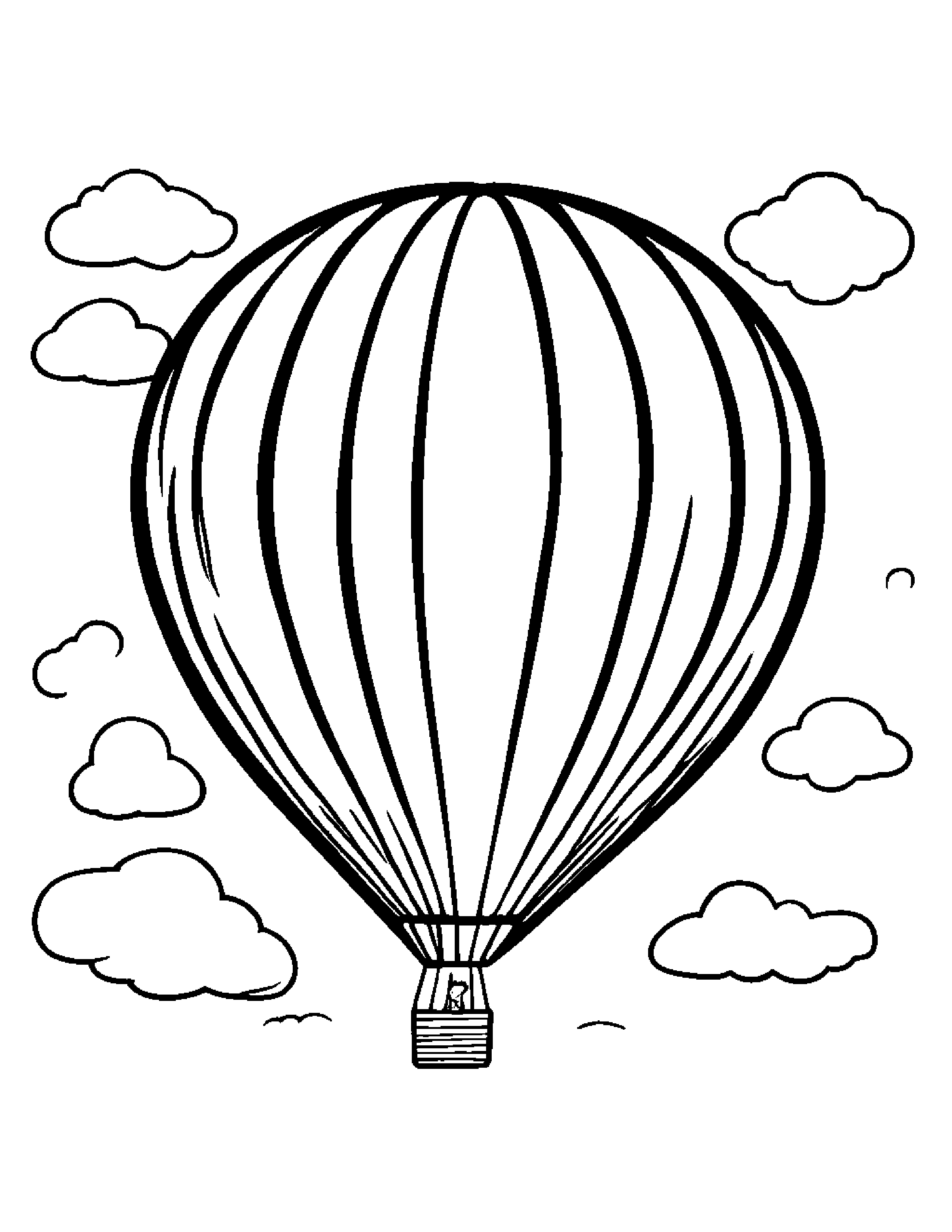 Kind Balloon #3 Coloring Page (Free Printable PDF)