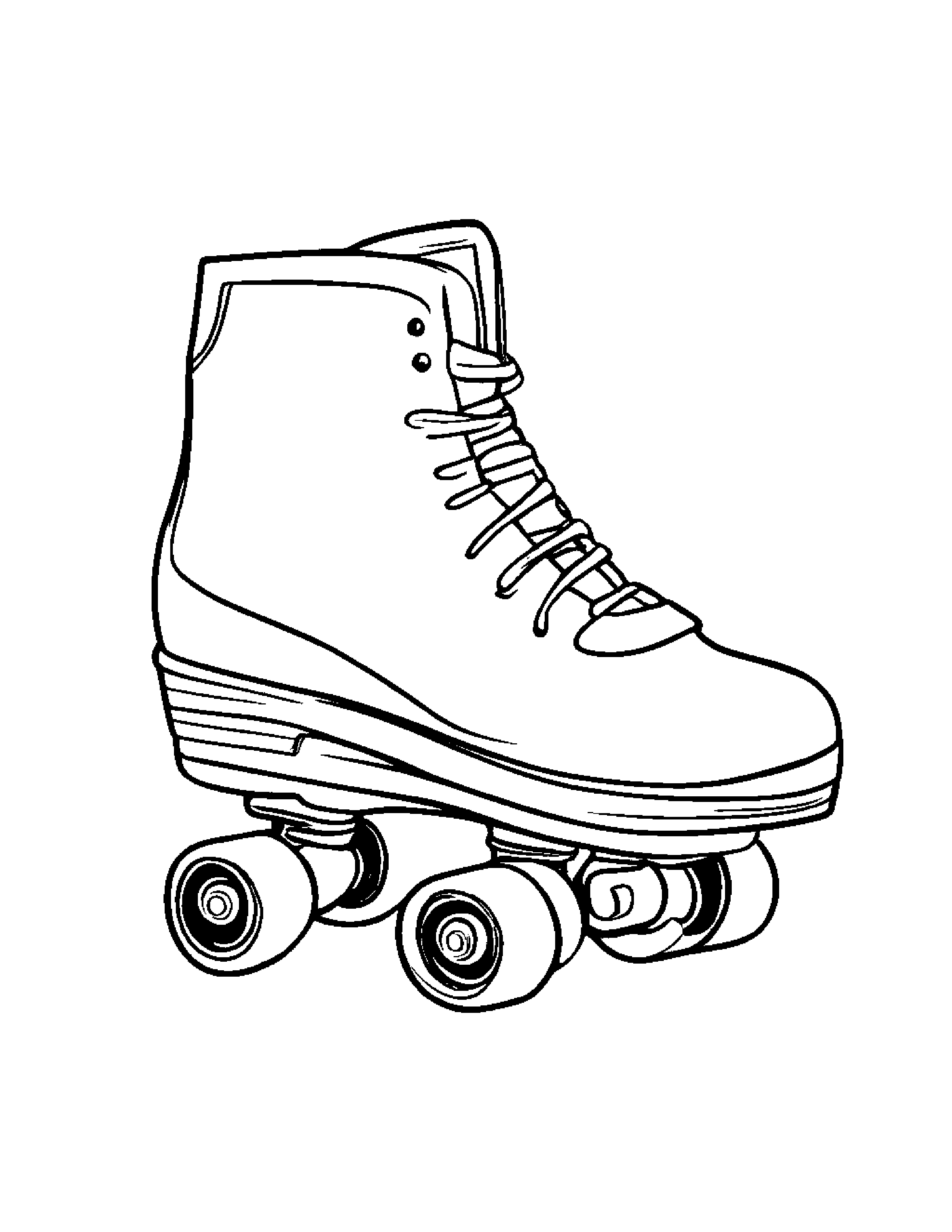 Kind Roller Skates #2 Coloring Page (Free Printable PDF)