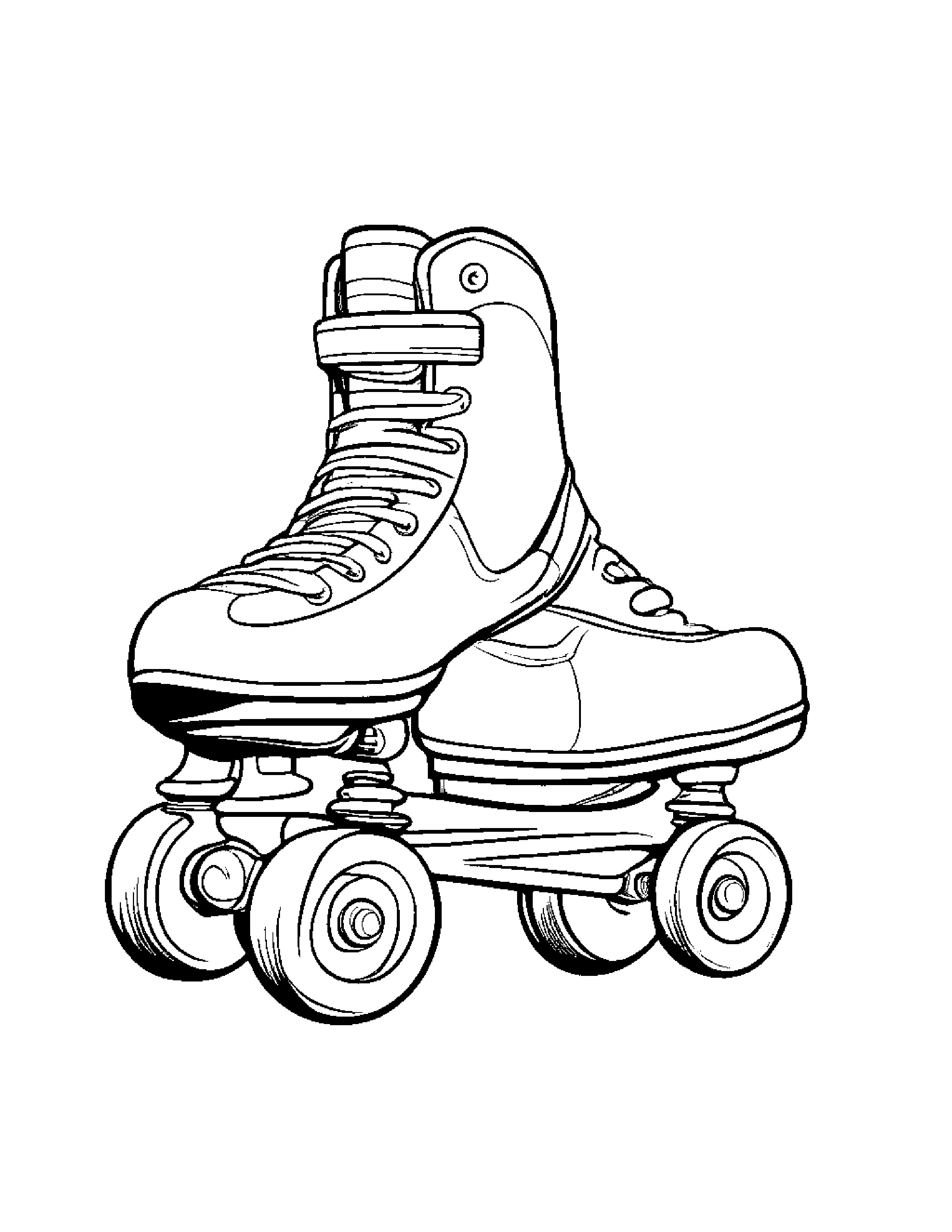 Kind Roller Skates #3 Coloring Page (Free Printable PDF)