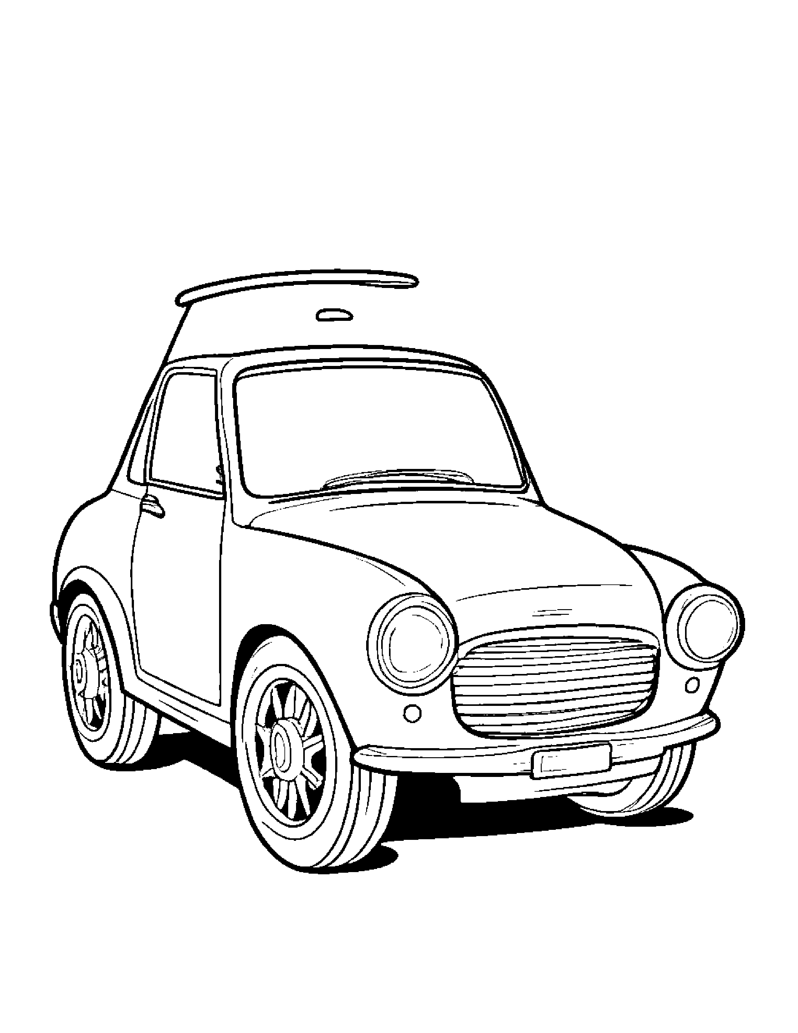 Kind Toy Car #2 Coloring Page (Free Printable PDF)