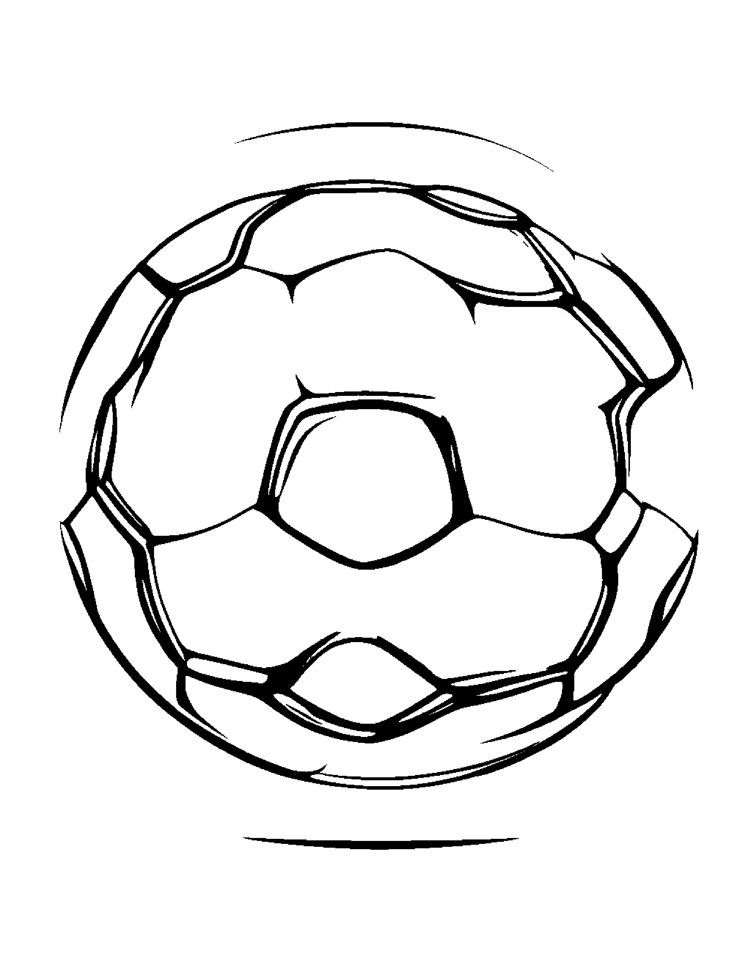 Peppy Soccer Ball #2 Coloring Page (Free Printable PDF)