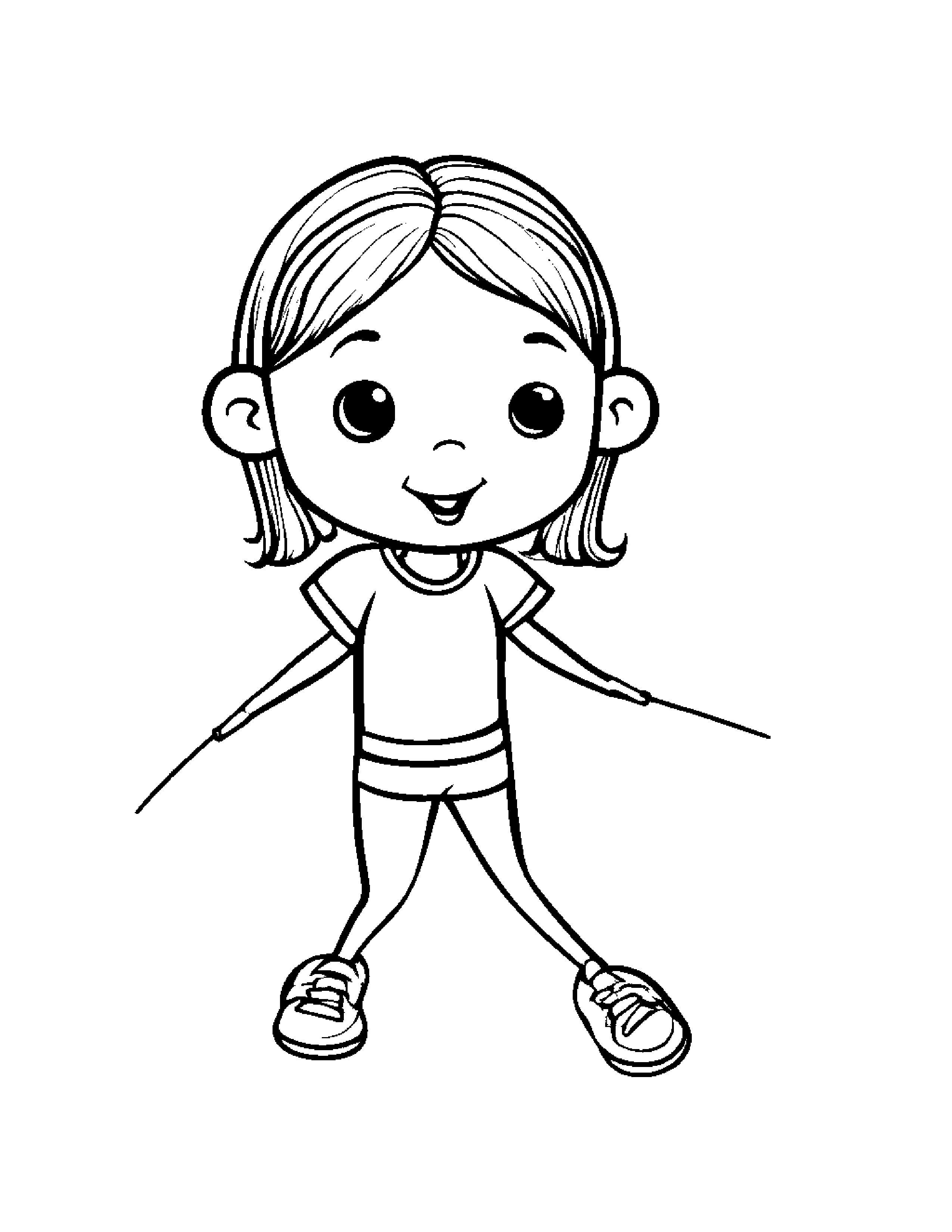 Quiet Jump Rope #3 Coloring Page (Free Printable PDF)