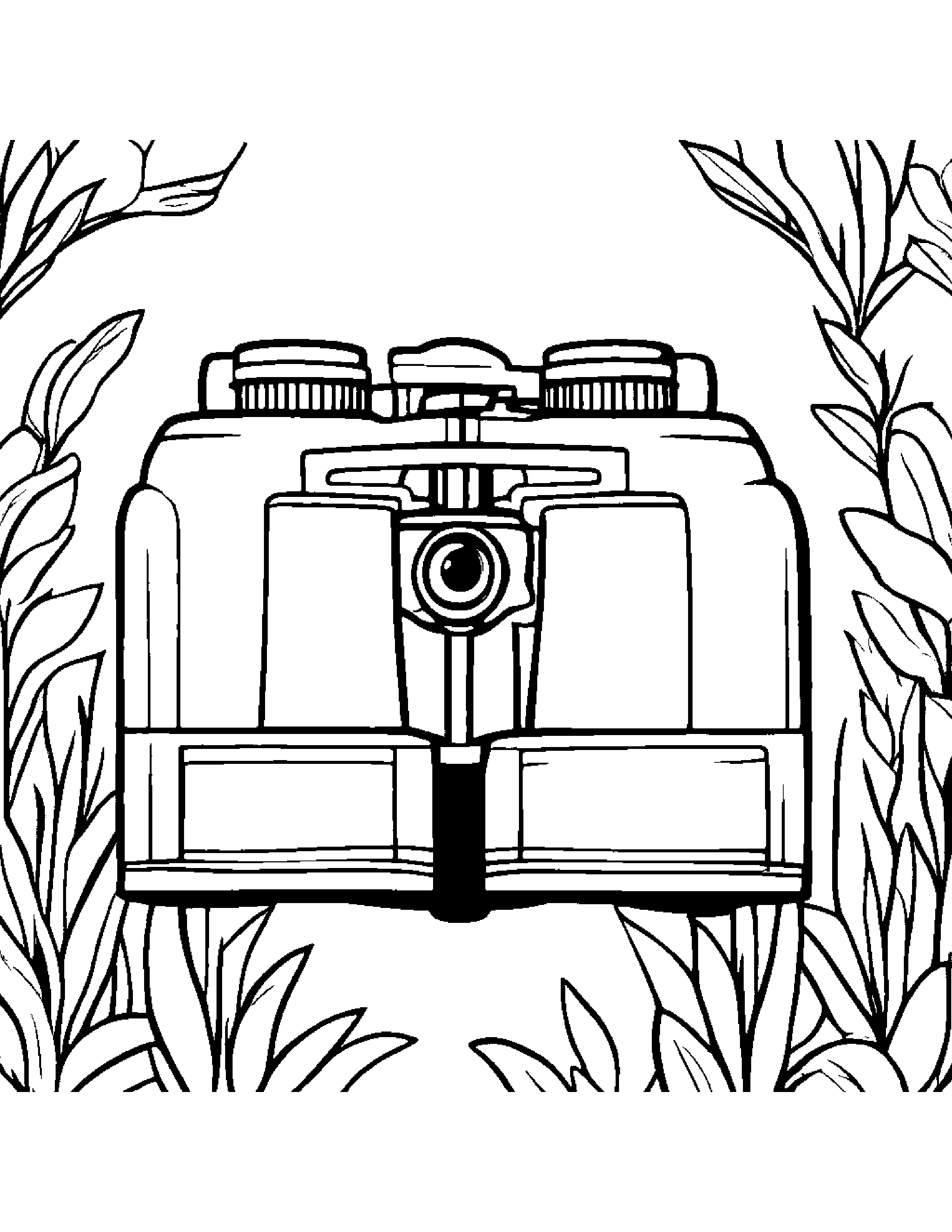 Shy Binoculars Coloring Page (Free Printable PDF)