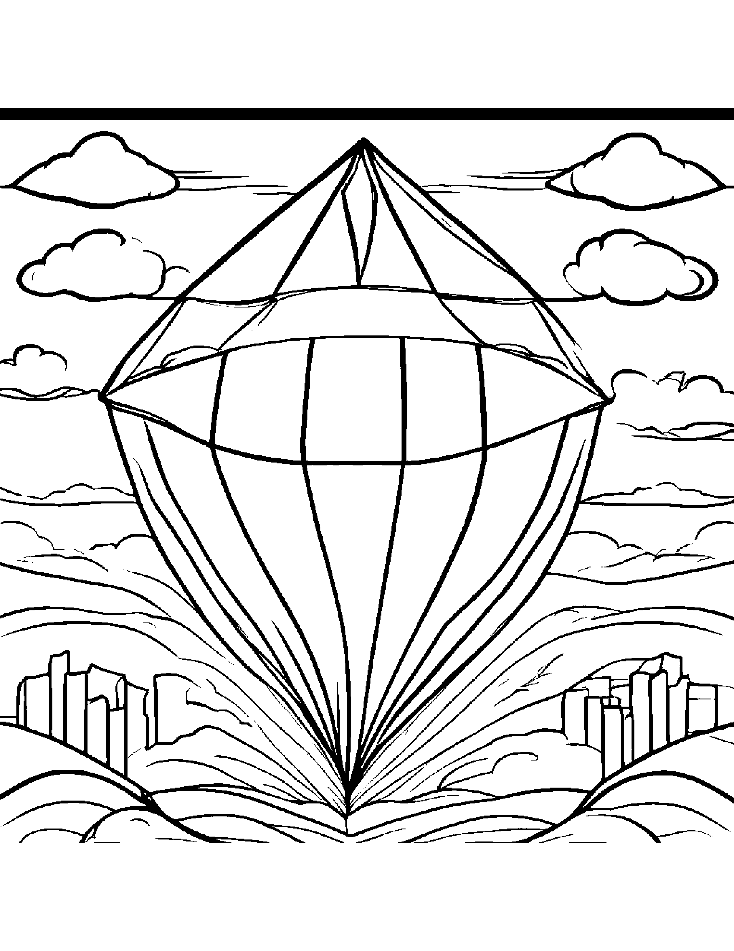 Sunny Kite Coloring Page (Free Printable PDF)