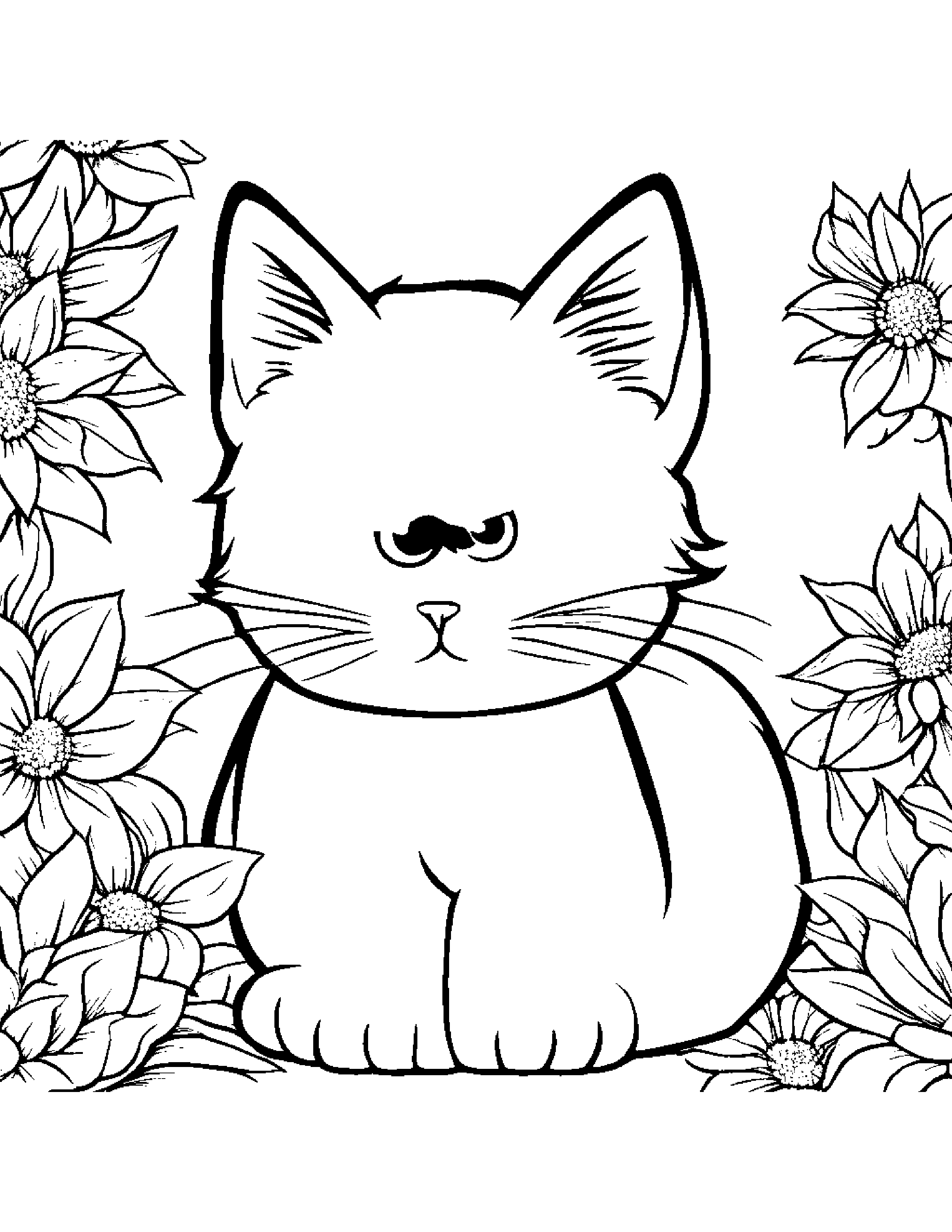 Sunny Kitty #4 Coloring Page (Free Printable PDF)