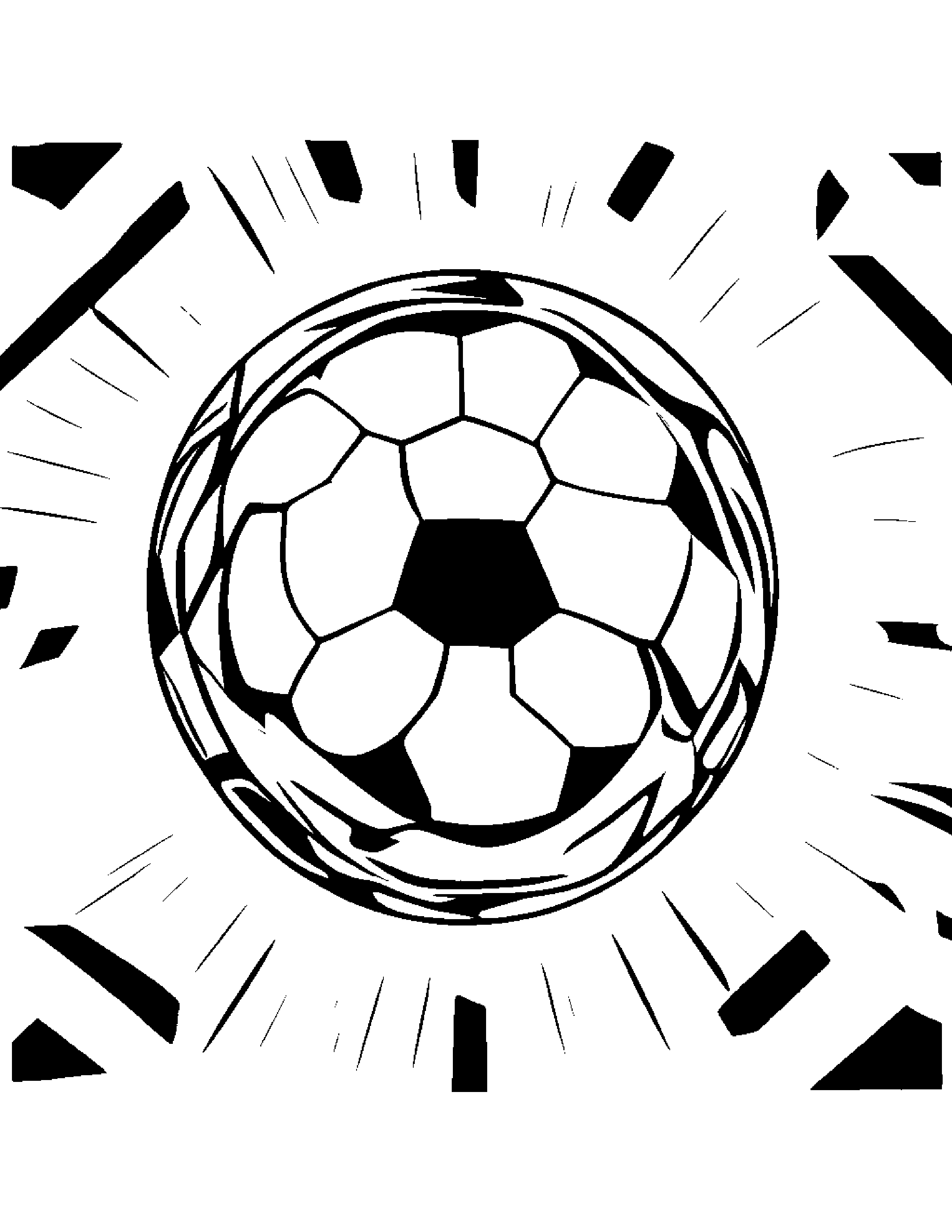 Sunny Soccer Ball #4 Coloring Page (Free Printable PDF)