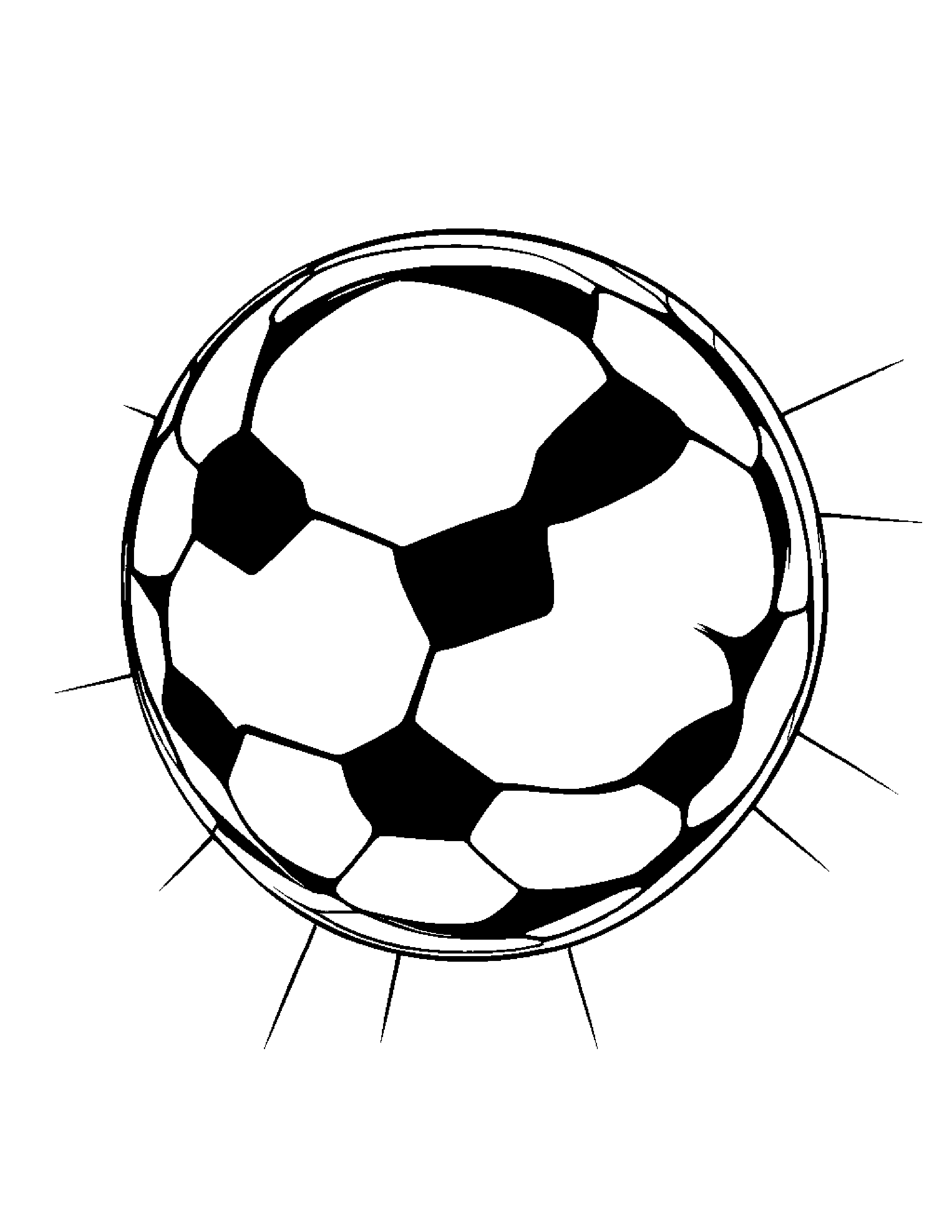 Sunny Soccer Ball #5 Coloring Page (Free Printable PDF)