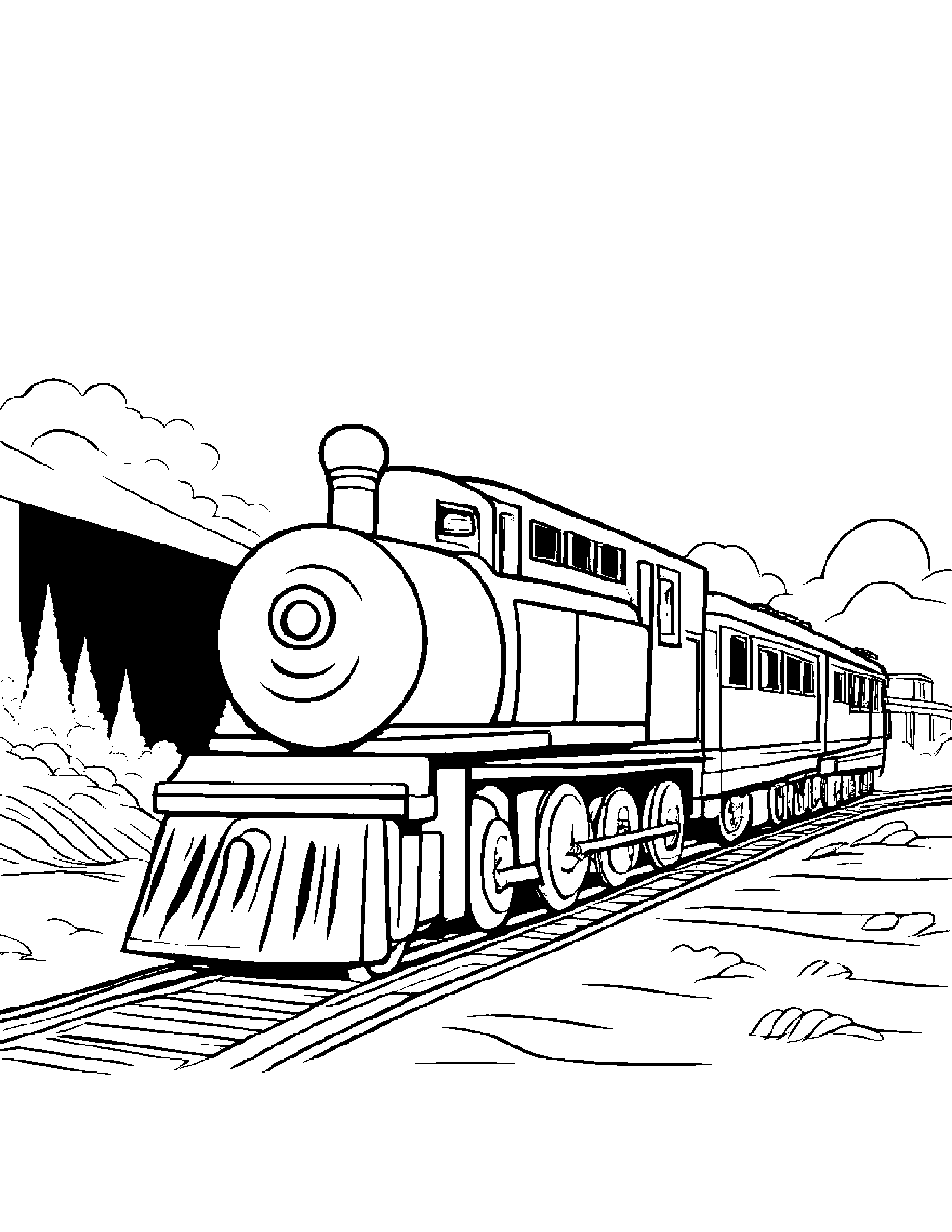 Train Toy Tidying Toys #3 Coloring Page (Free Printable PDF)