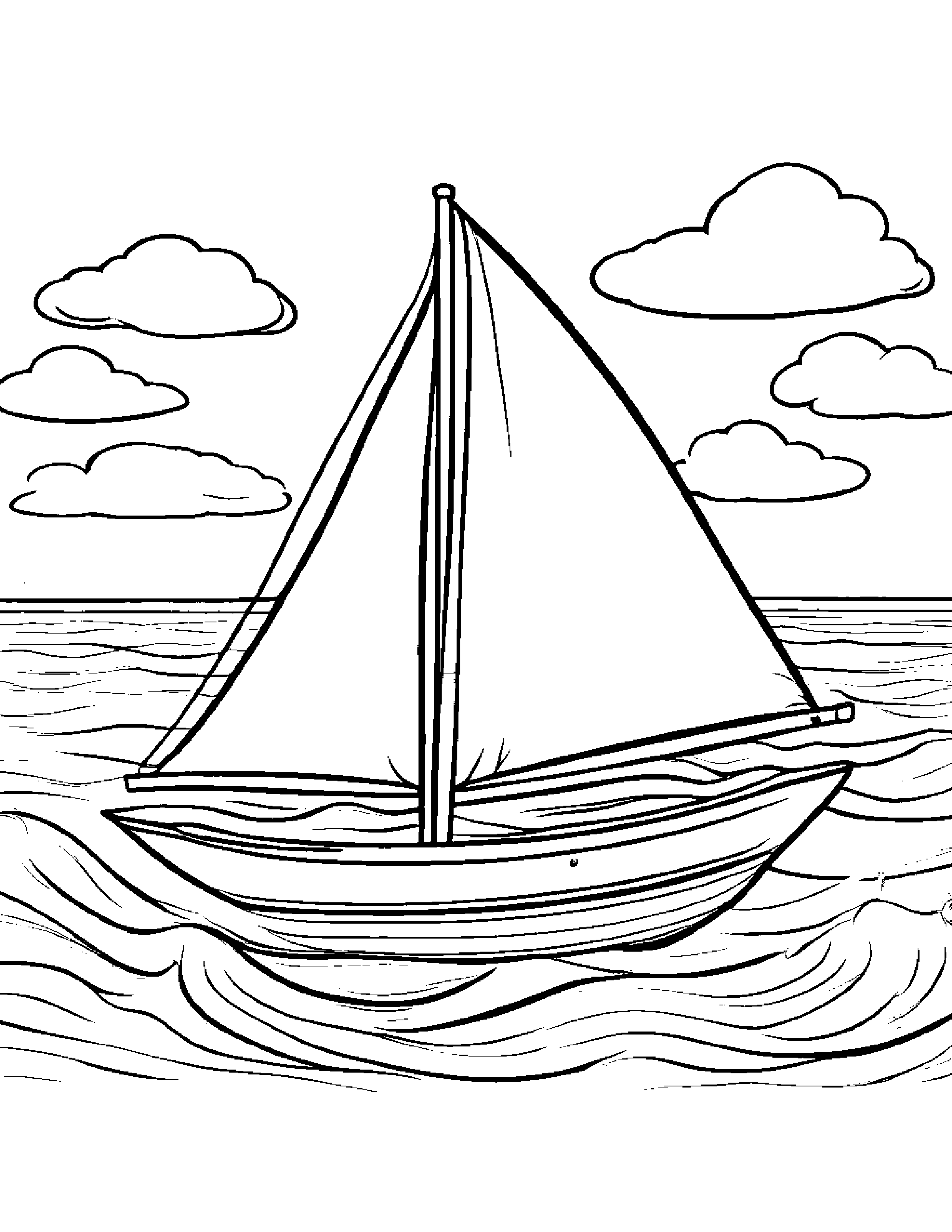 Zippy Sailboat Toy #4 Coloring Page (Free Printable PDF)