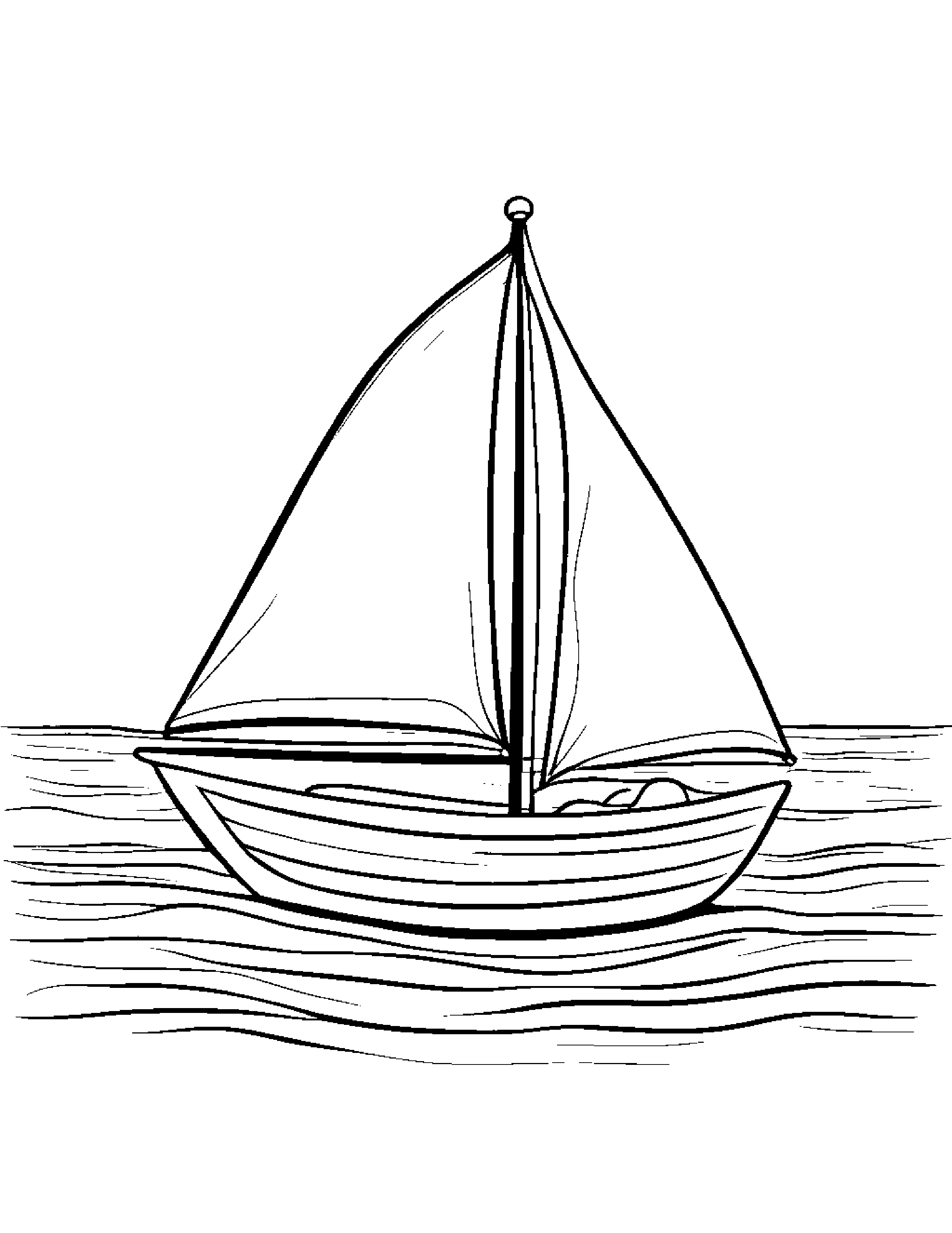 Zippy Sailboat Toy #5 Coloring Page (Free Printable PDF)