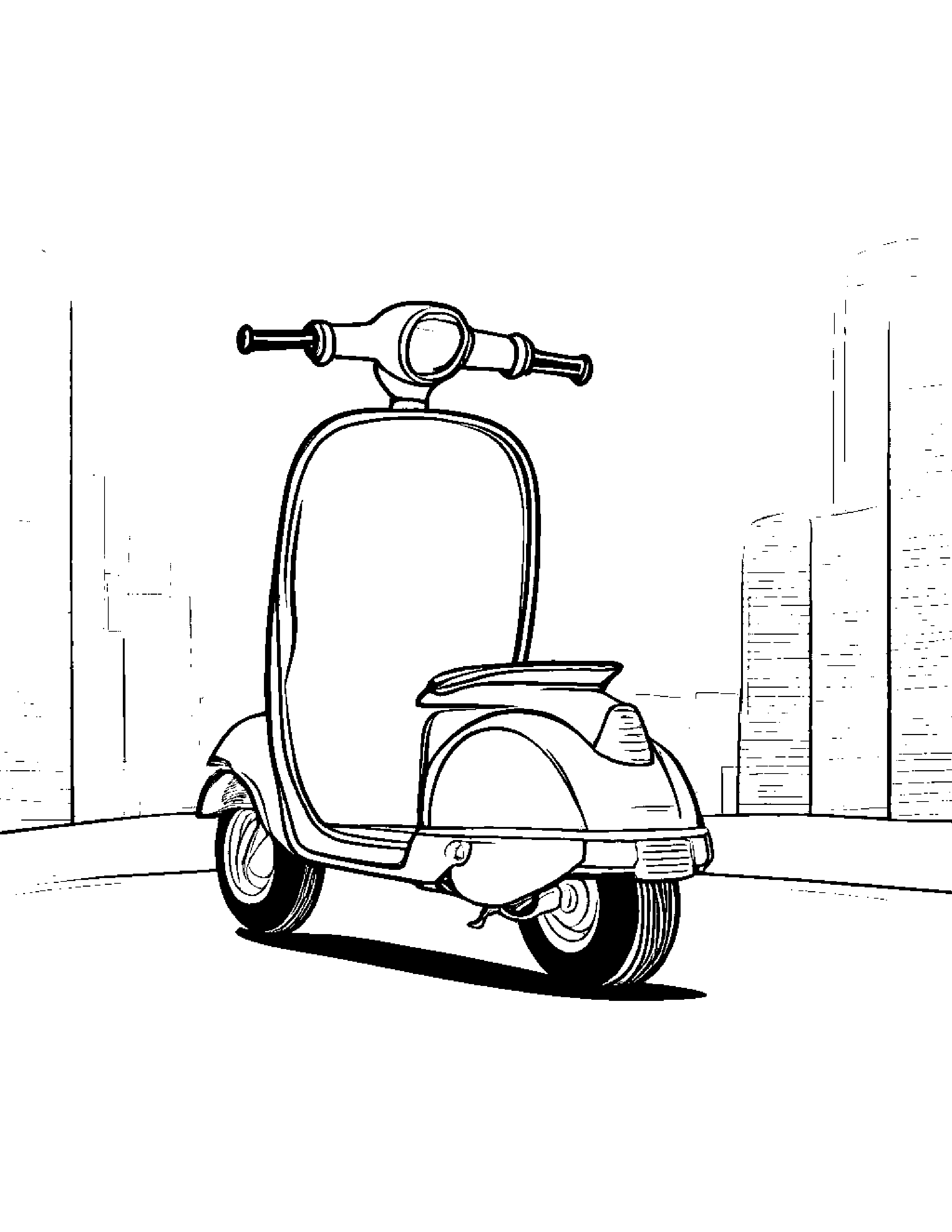 Zippy Scooter Coloring Page (Free Printable PDF)