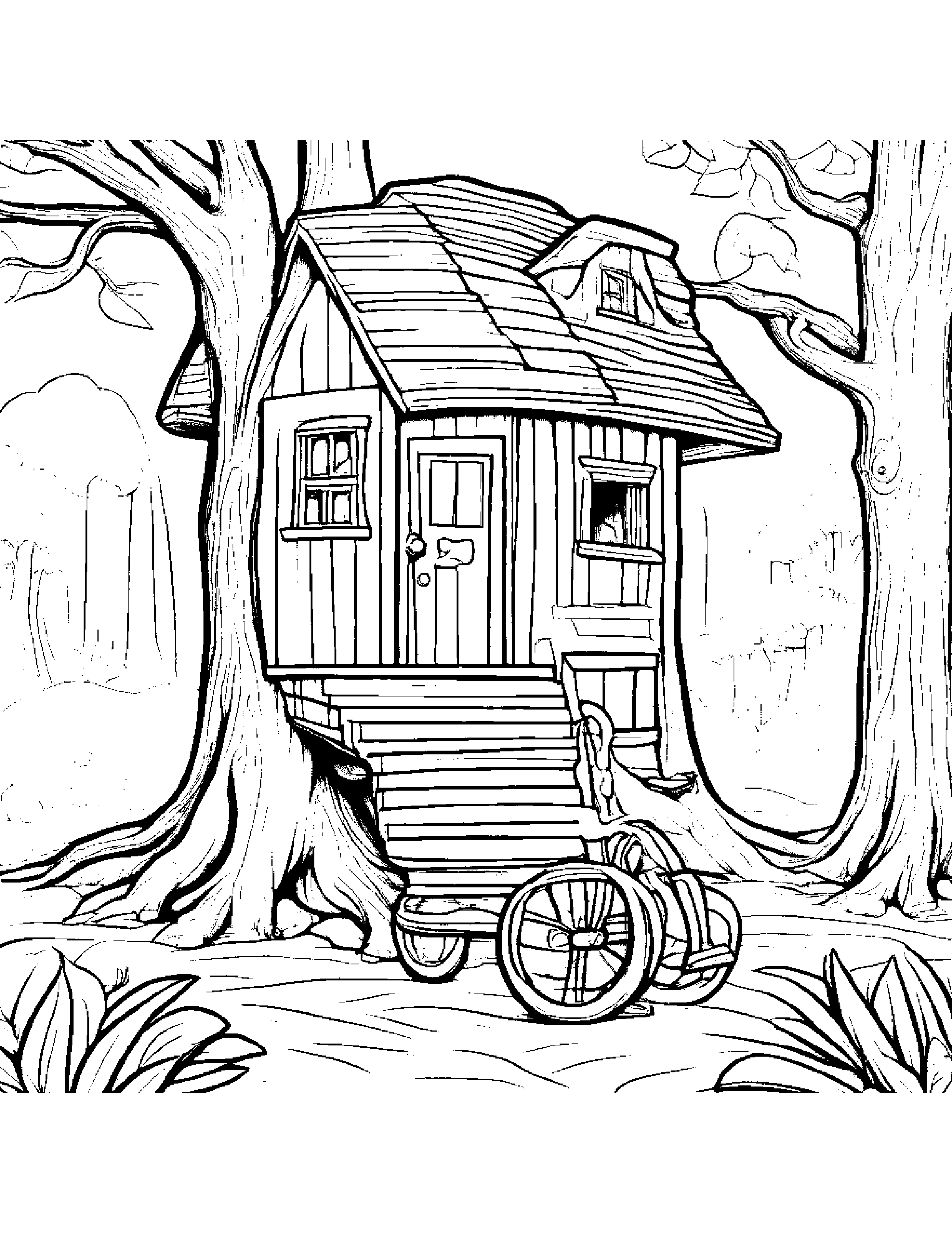 Zippy Tricycle In A Treehouse #5 Coloring Page (Free Printable PDF)