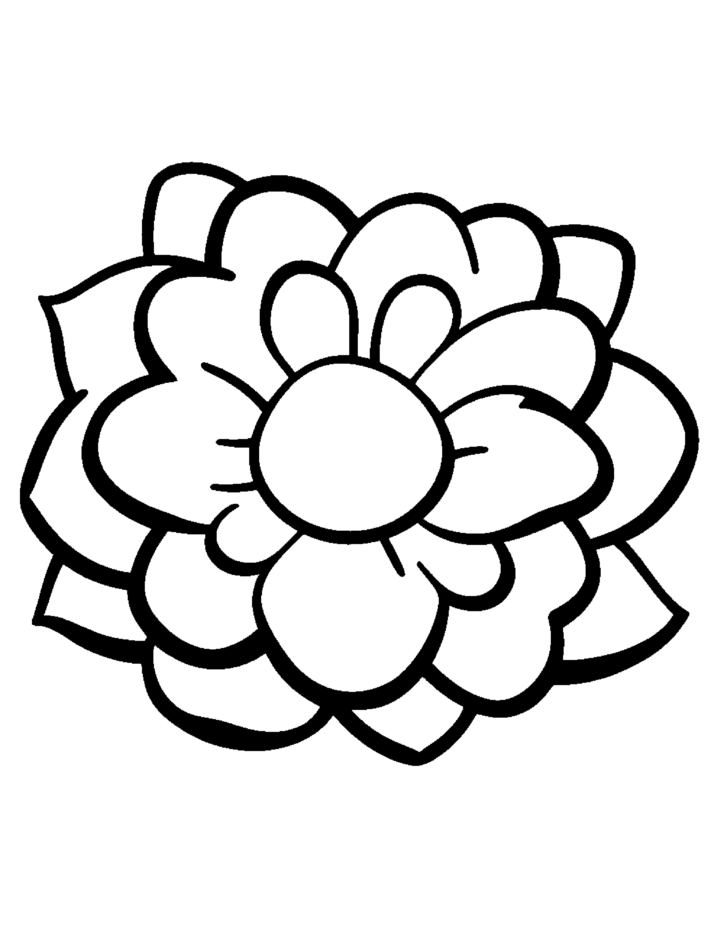 Donut With A Flower #2 Coloring Page (Free Printable PDF)