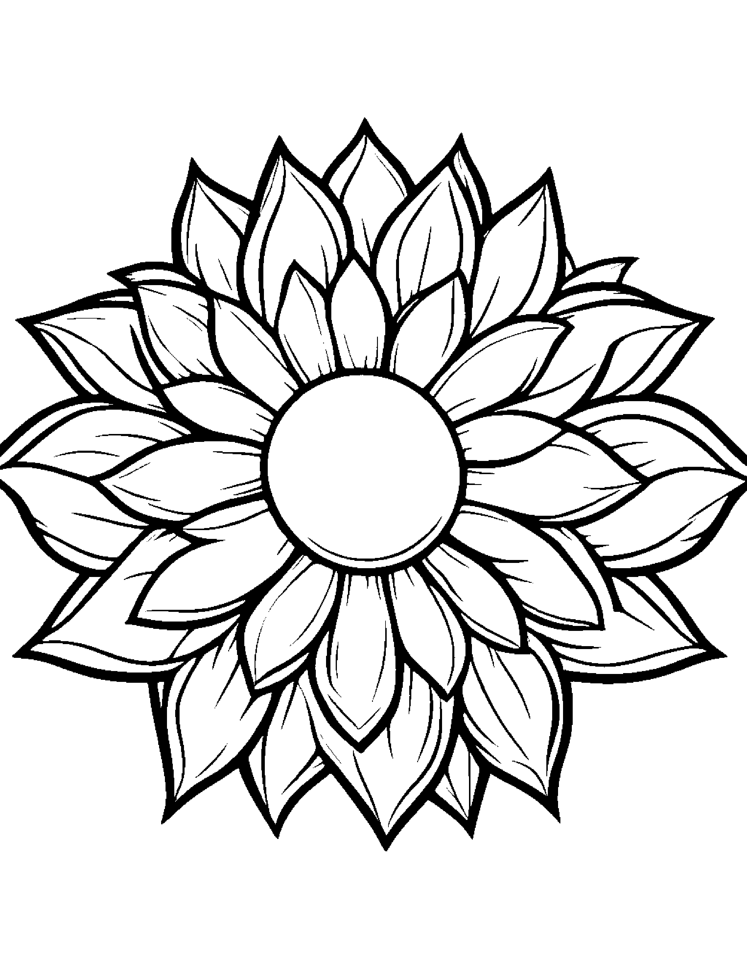 Little Sun With Scarf #2 Coloring Page (Free Printable PDF)