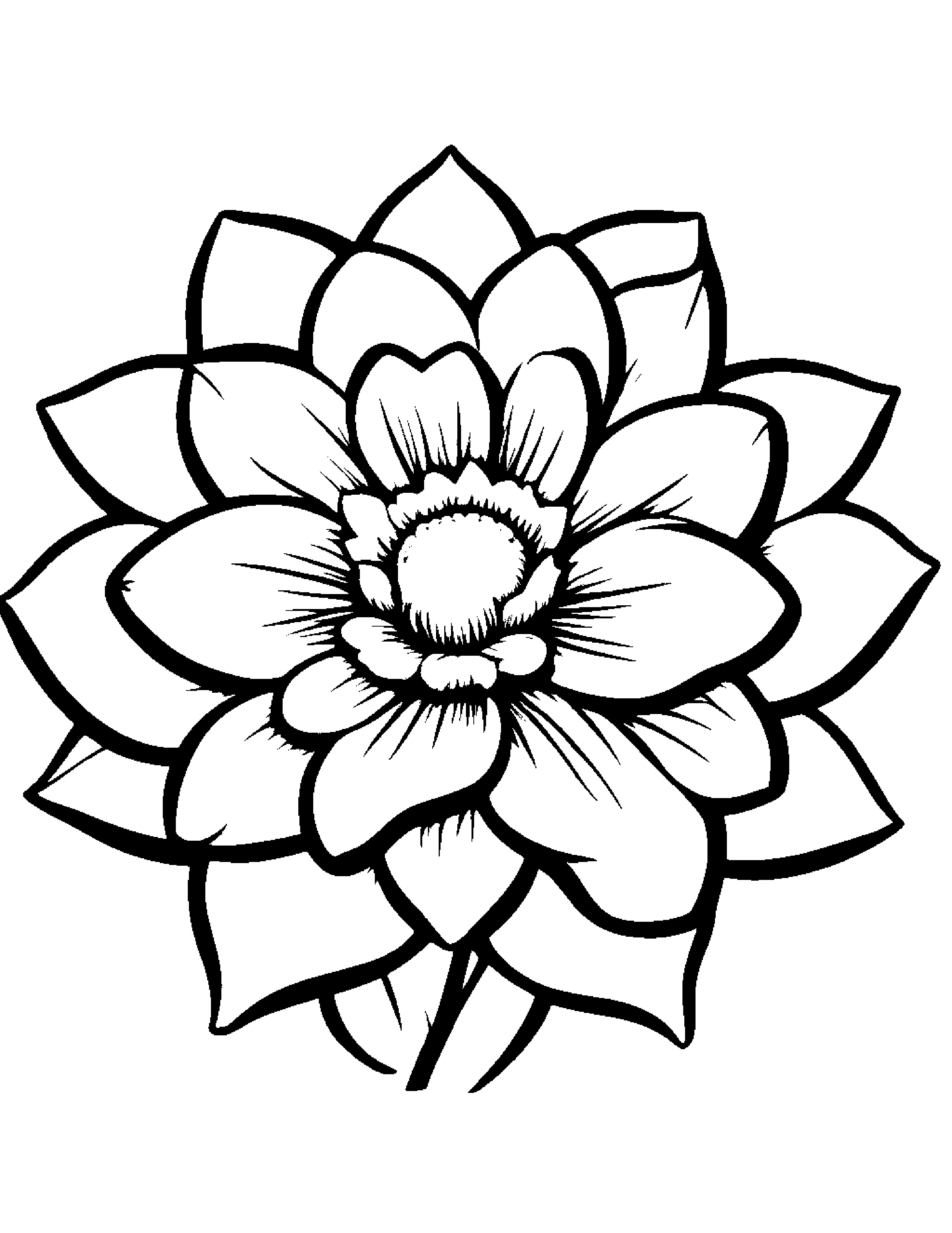 Tiny Flower #2 Coloring Page (Free Printable PDF)