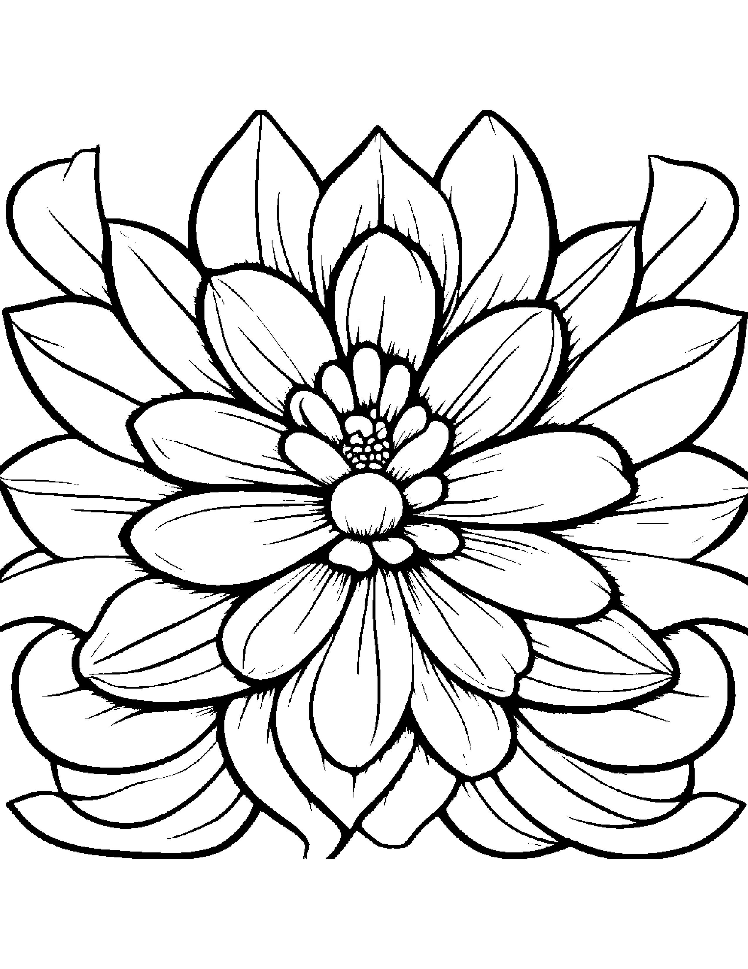 Tiny Flower Coloring Page (Free Printable PDF)