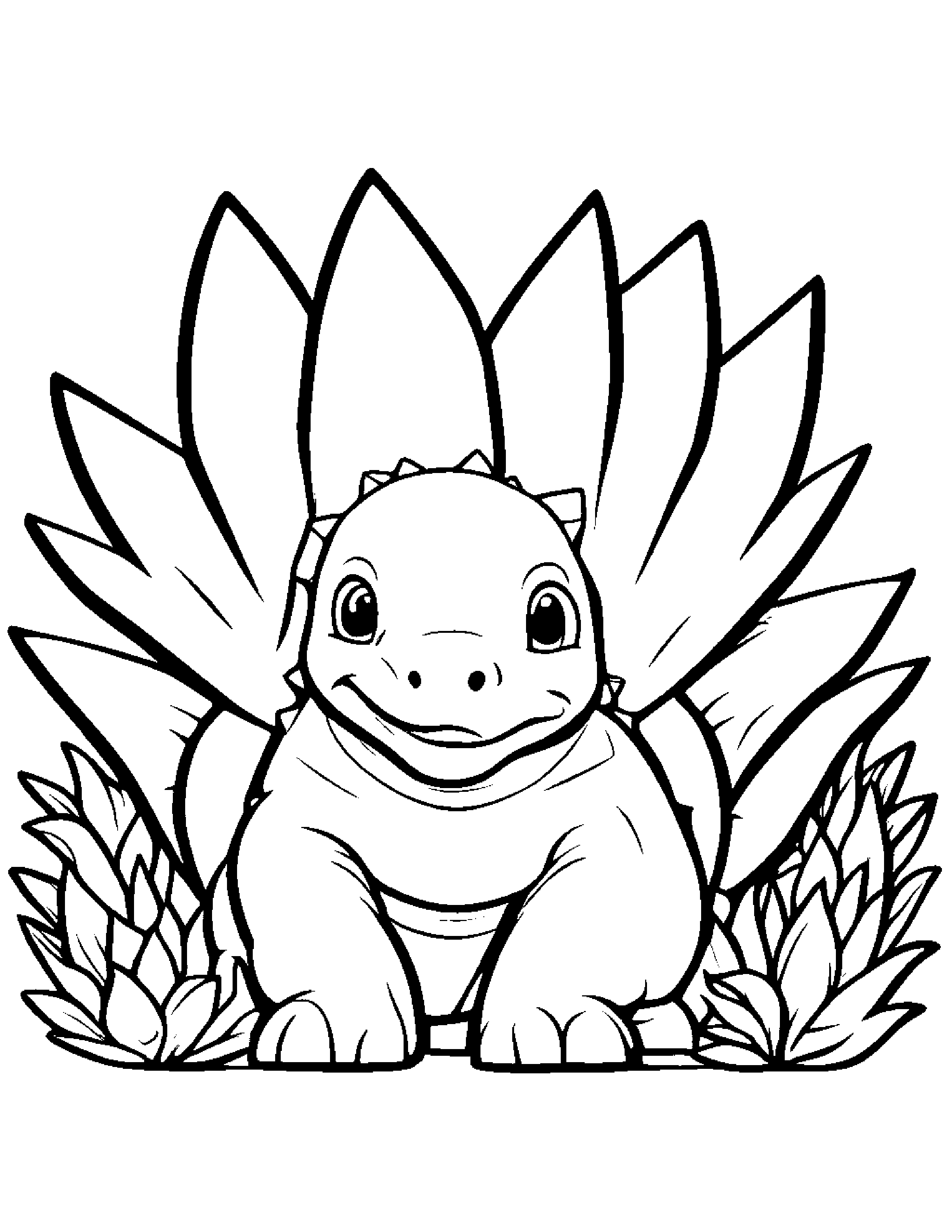 Baby Baby Stegosaurus #2 Coloring Page (Free Printable PDF)